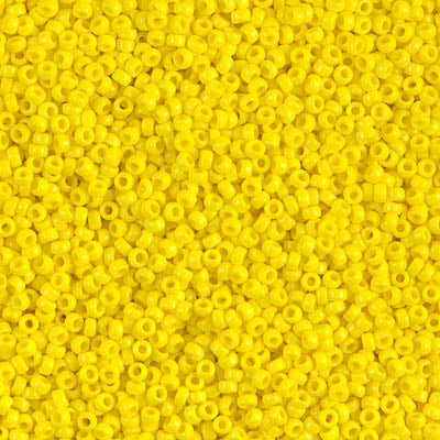 MIYUKI ROUND ROCAILLES 15/0 | 404RR | OPAQUE AMARILLO