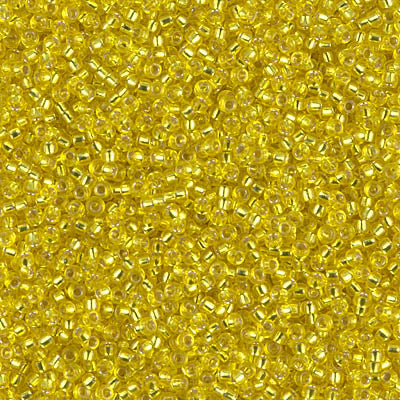 MIYUKI ROUND ROCAILLES 15/0 | 6RR | SILVERLINE AMARILLO