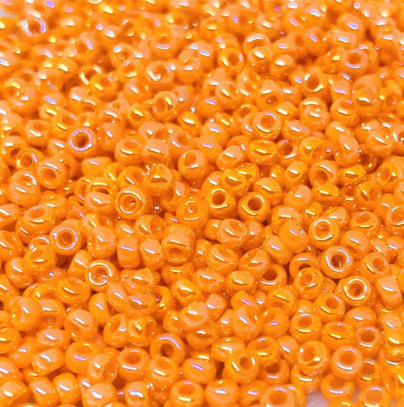 MIYUKI ROUND ROCAILLES 15/0 | 473RR | OPAQUE RAINBOW NARANJA