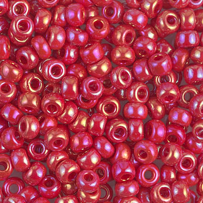 Miyuki Round Rocailles 8/0 | 476RR | Tornasol Rojo