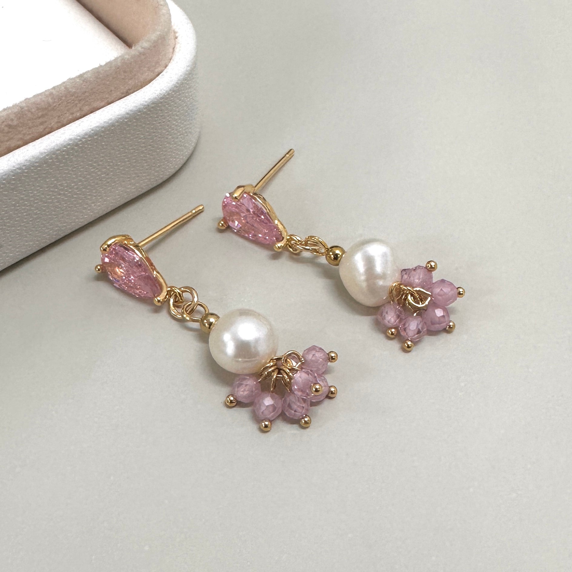 AROS GOTA Y PERLA | CIRCONITA ROSA