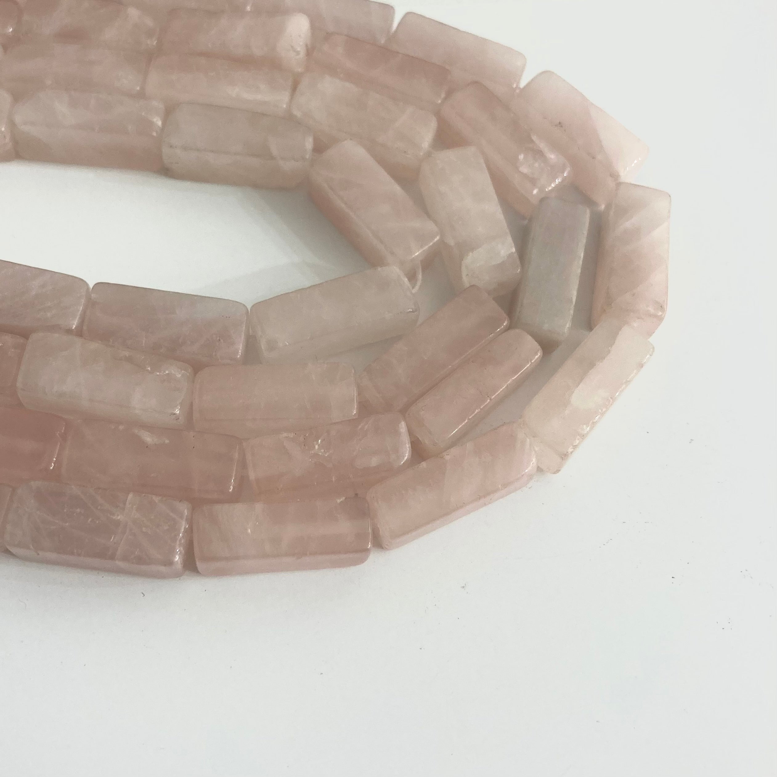 PIEDRA DE DISEÑO | CUARZO ROSADO | RECTANGULAR | 14X4MM