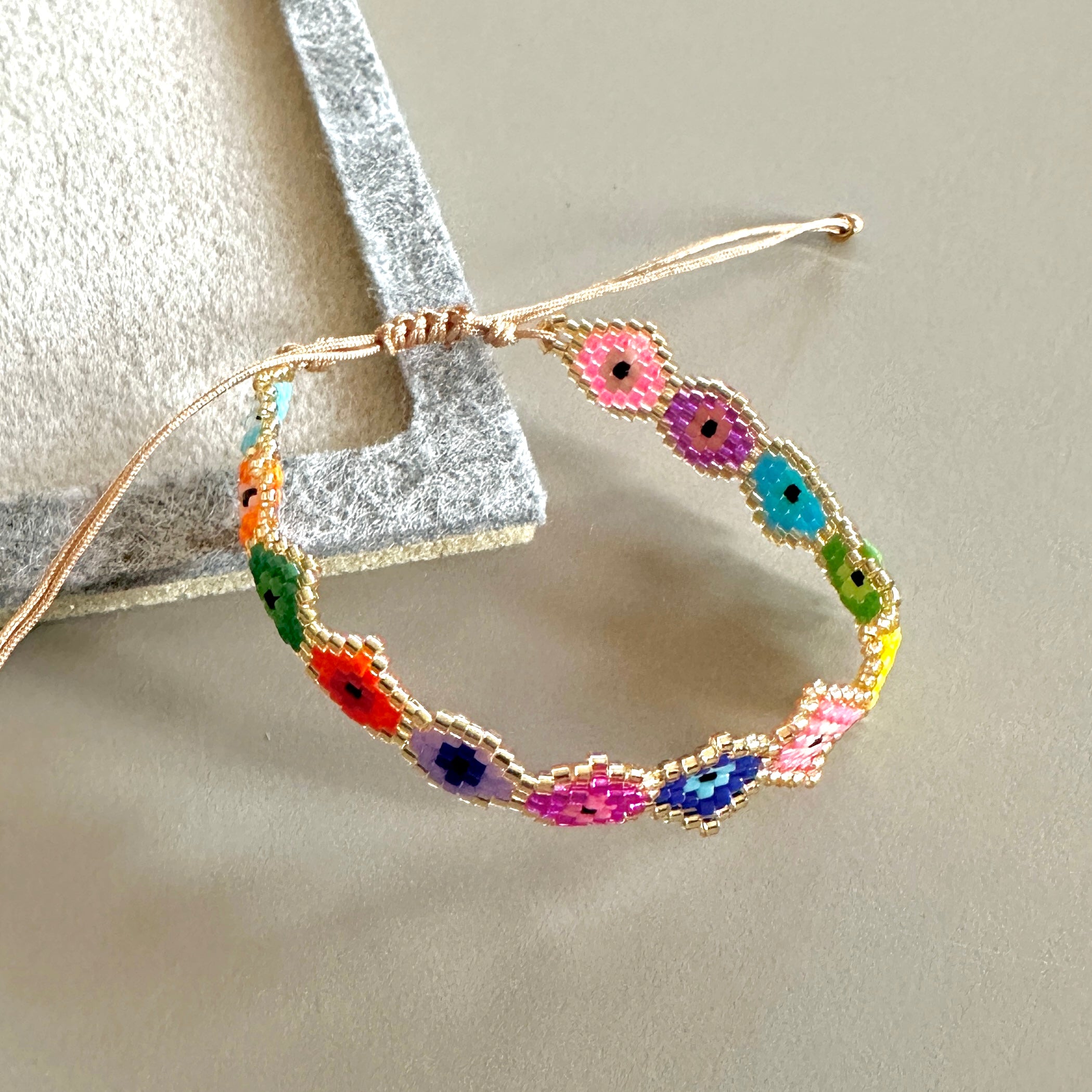 PULSERA TEJIDA OJO TURCO MIX COLORES | LUNAM