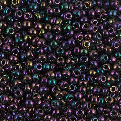 Miyuki Round Rocailles 8/0 | 454RR | Ciruela Oscura Metalizada