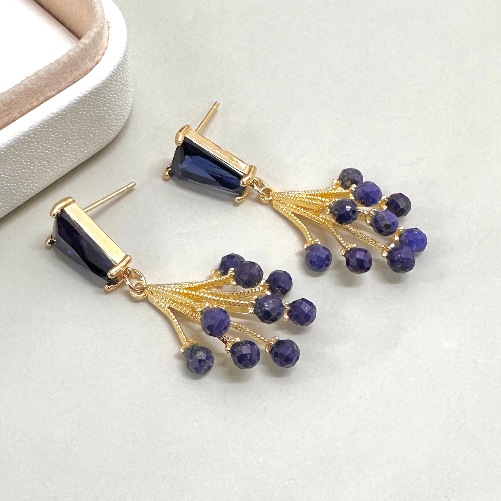 AROS RACIMO | LAPISLAZULI Y CIRCONITA AZUL