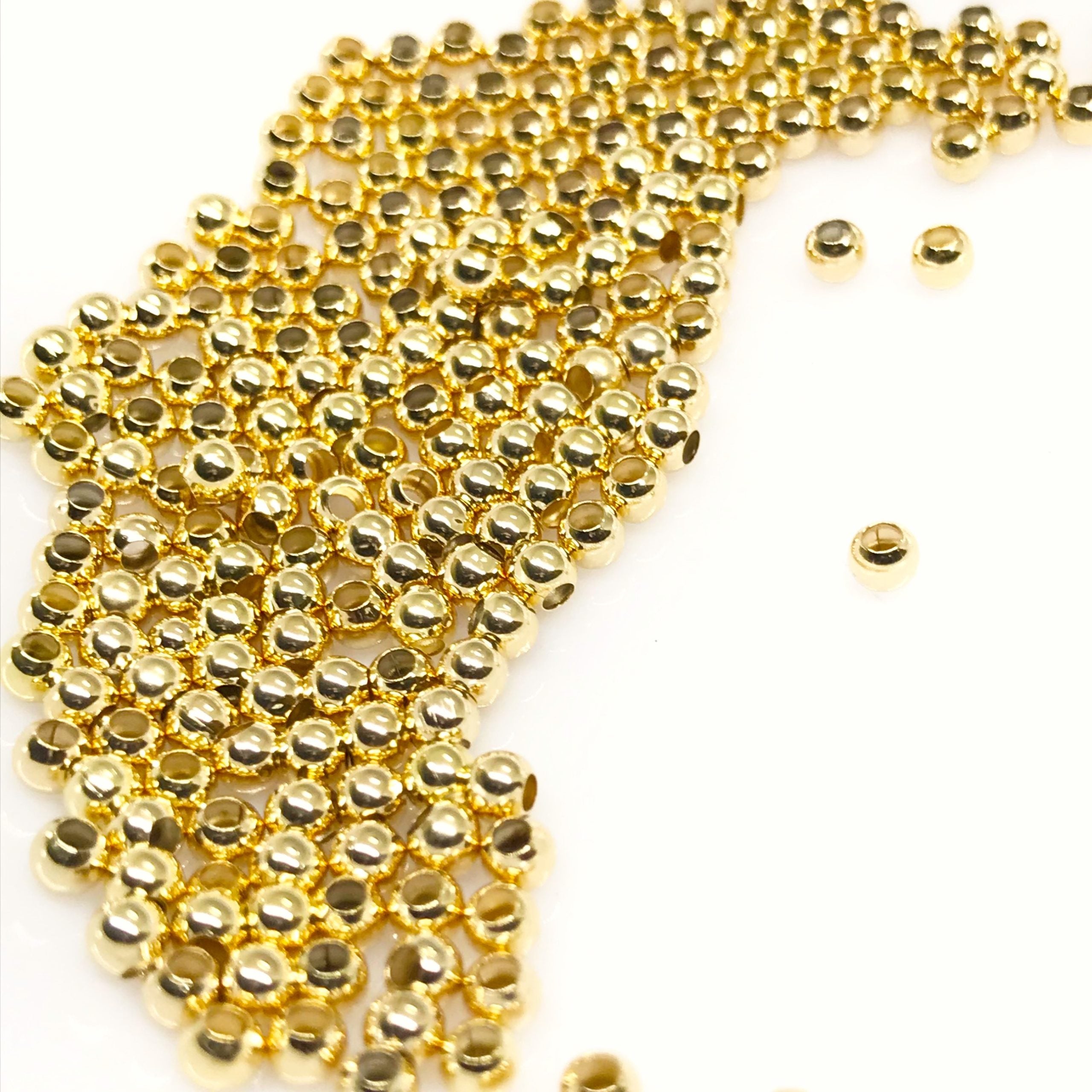 SEPARADOR BOLITA | 3MM | BAÑO DE ORO