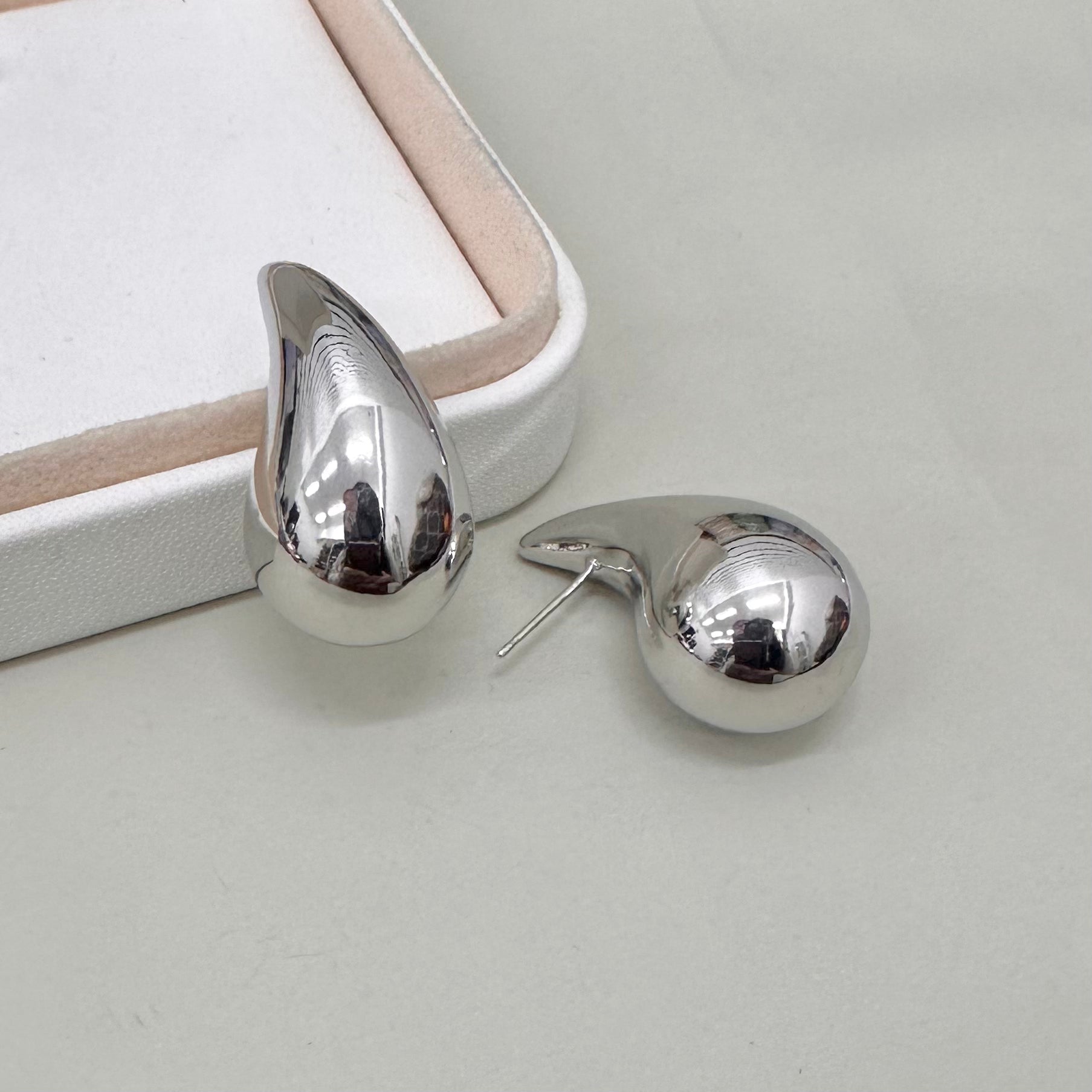 AROS BAÑO DE ORO | GOTAS BRILLANTE GRANDE | 40MM
