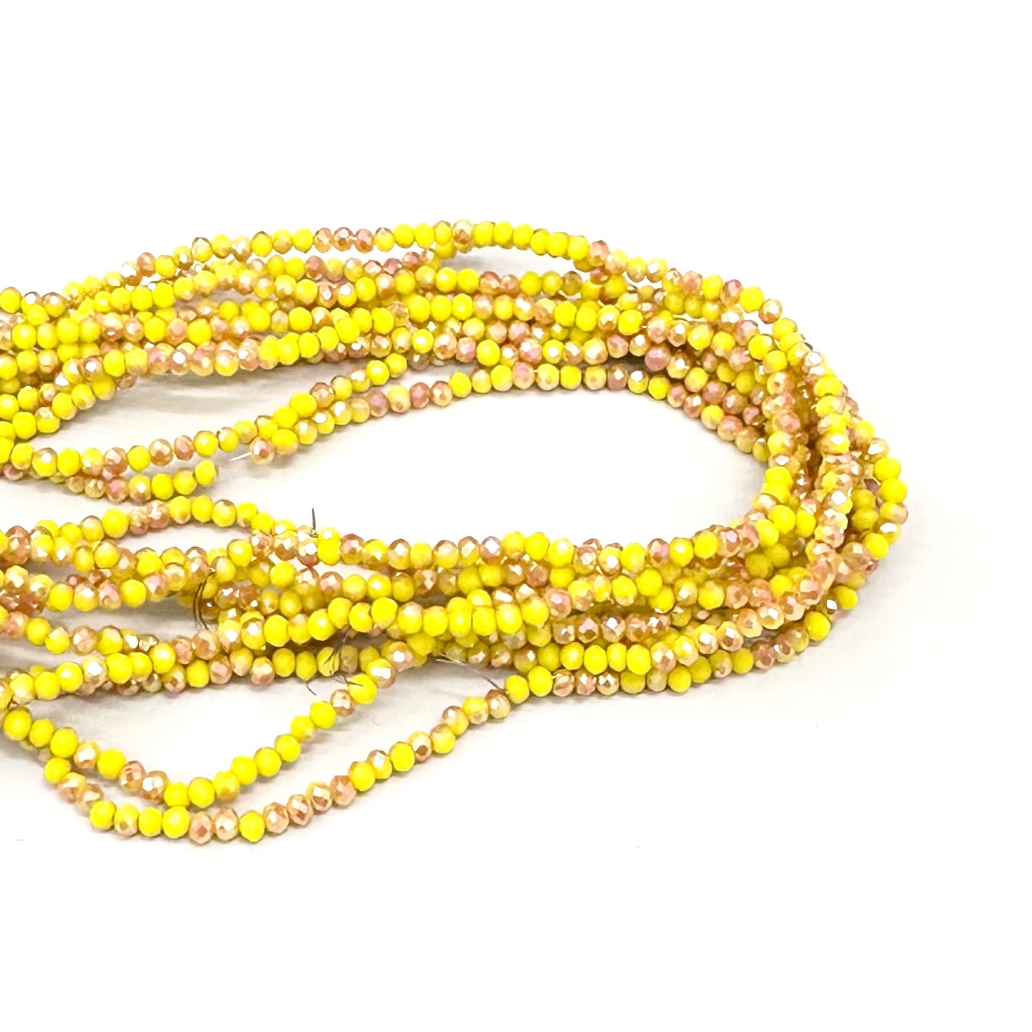 CRISTAL CHATO | 2.5MM | AMARILLO BICOLOR NARANJA METALIZADO