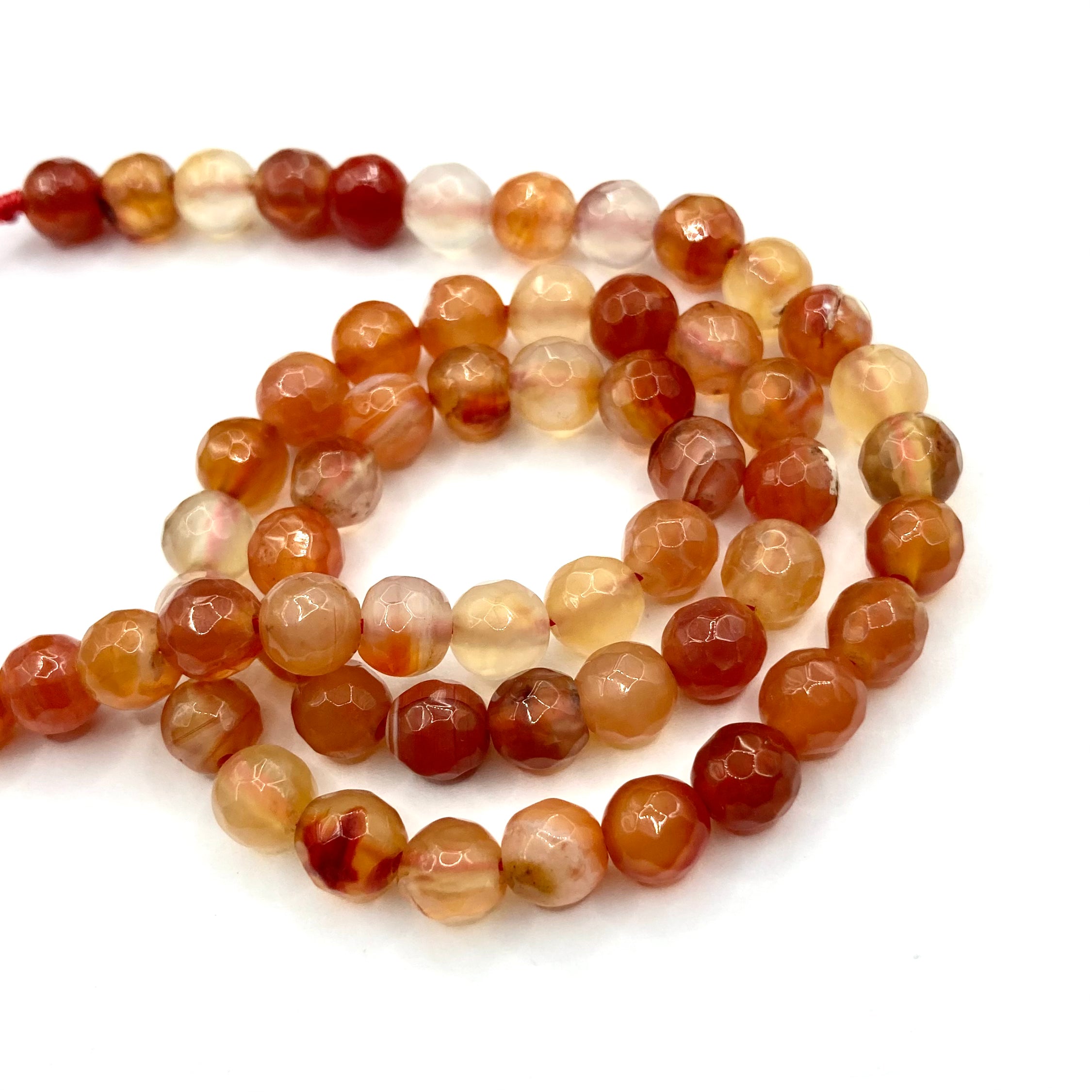 Agata Facetada | 6mm | Caramelo