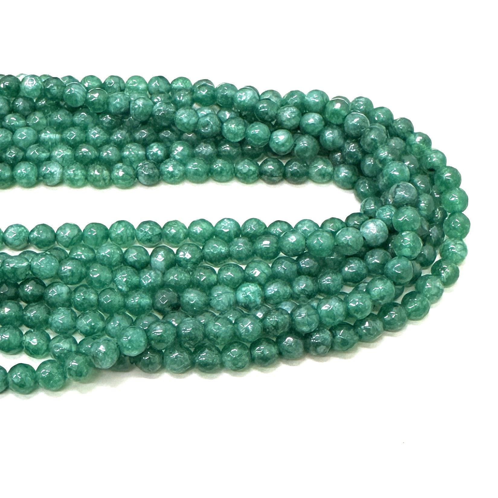 AGATA FACETADA | 6MM | VERDE MOTEADO