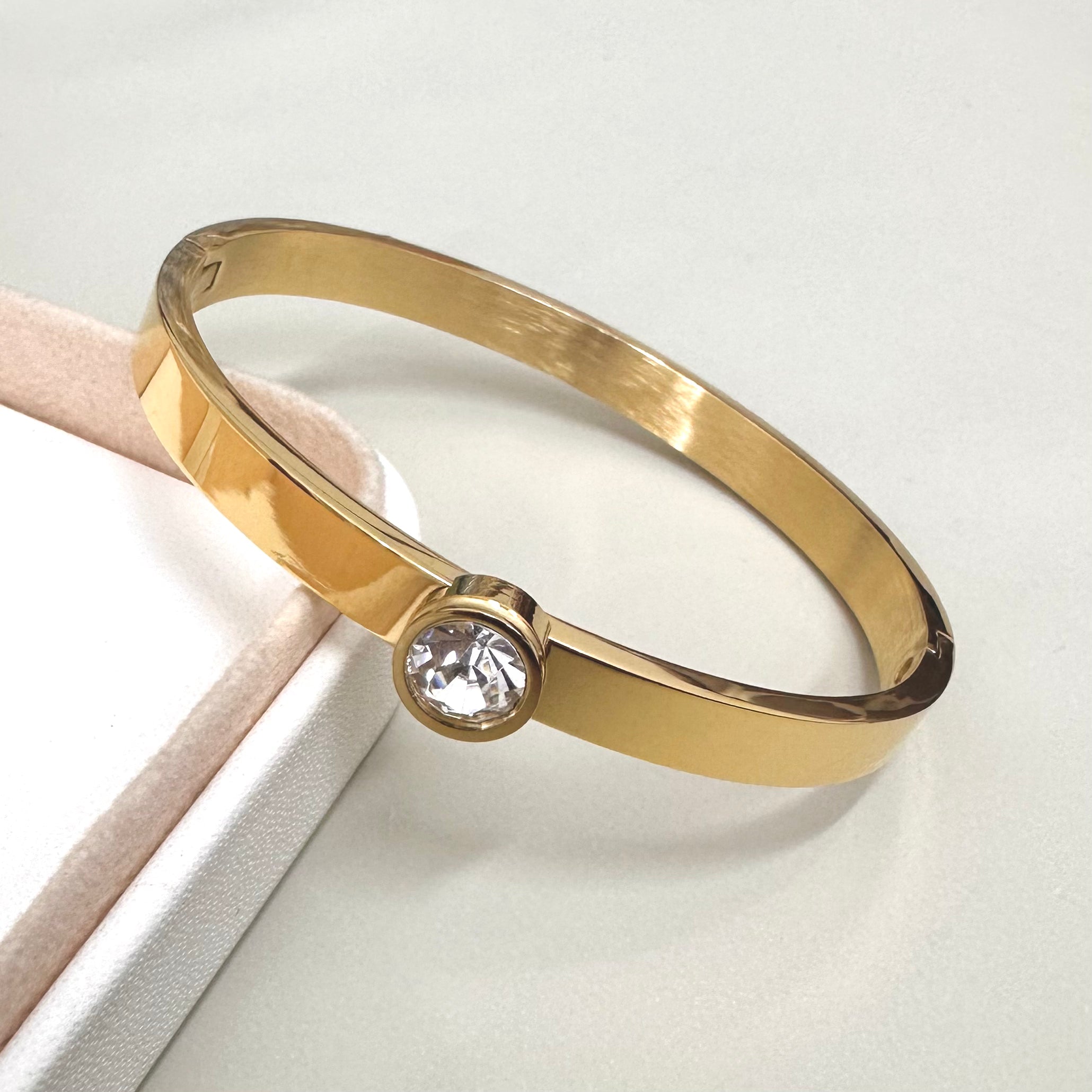 PULSERA RIGIDA | GRAN ZIRCON REDONDO