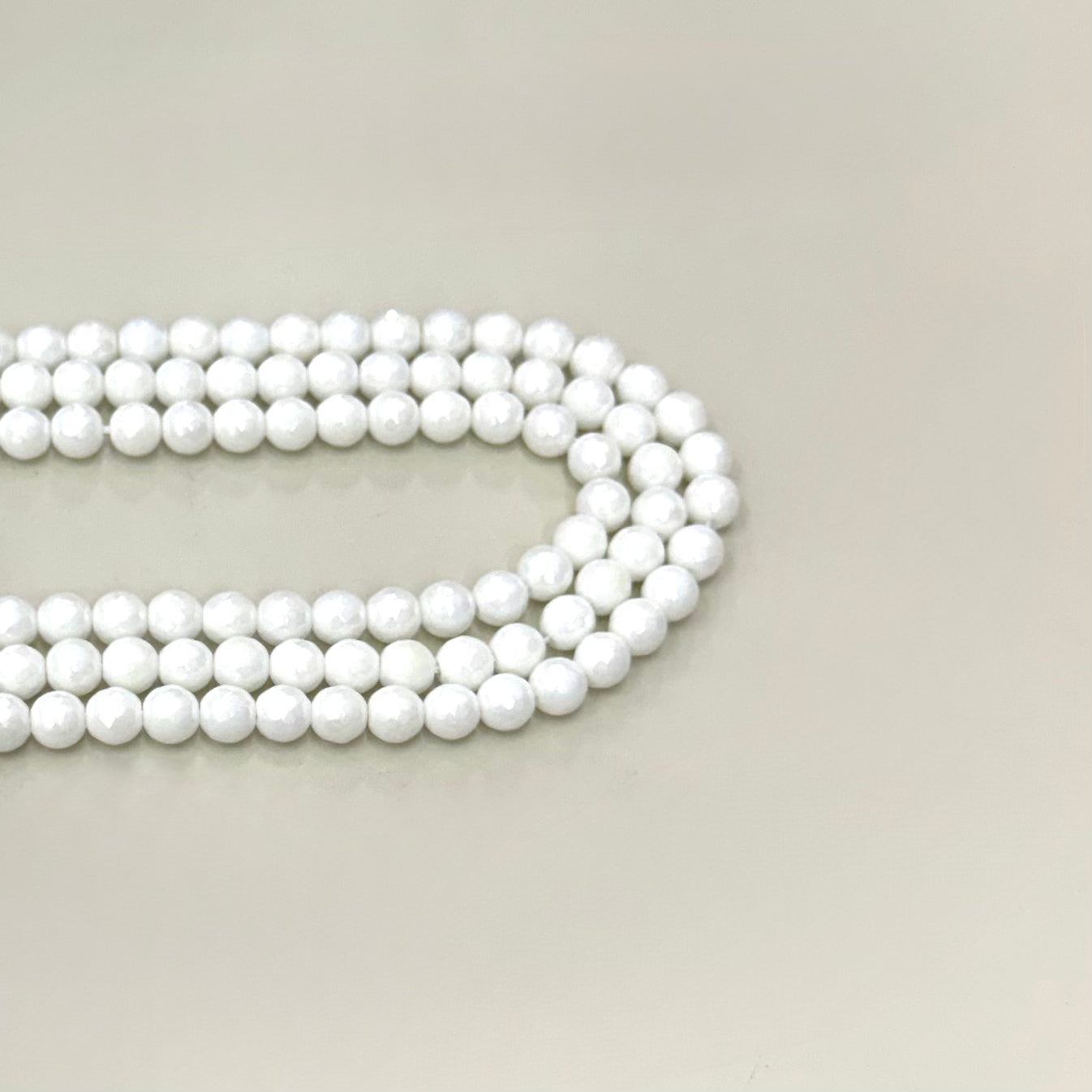 AGATA FACETADA TORNASOL | BLANCO