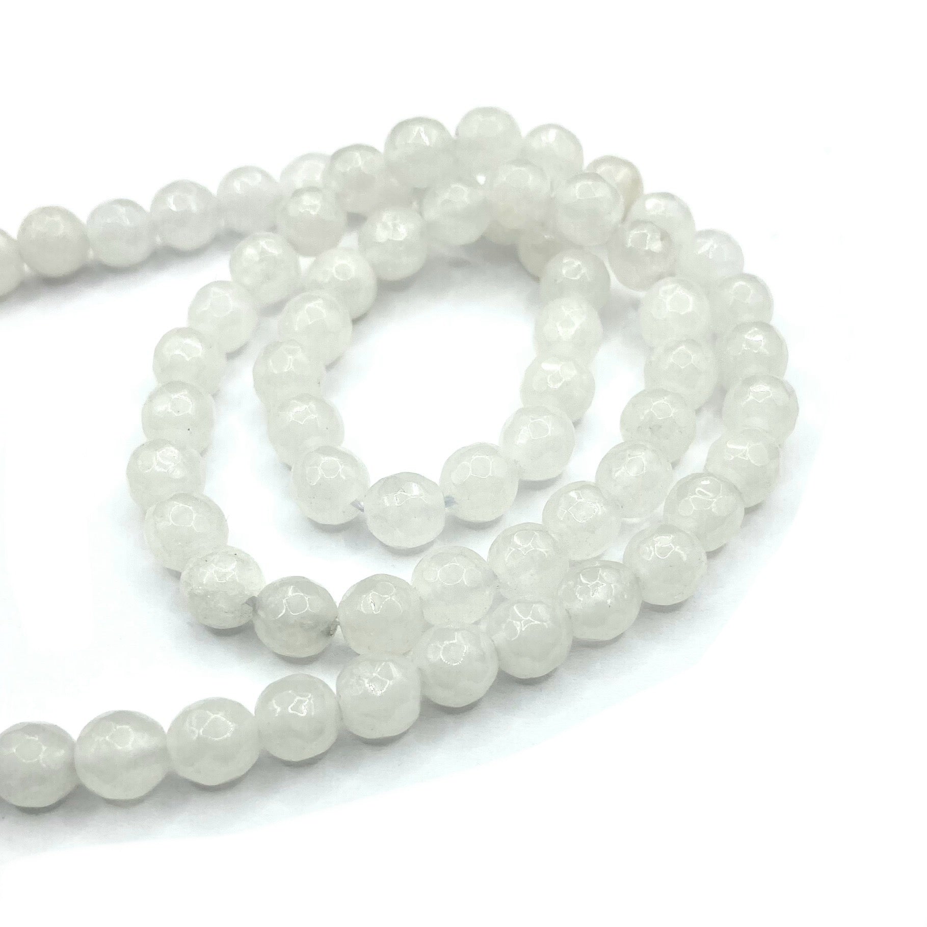 Agata Facetada | 6mm | Blanco