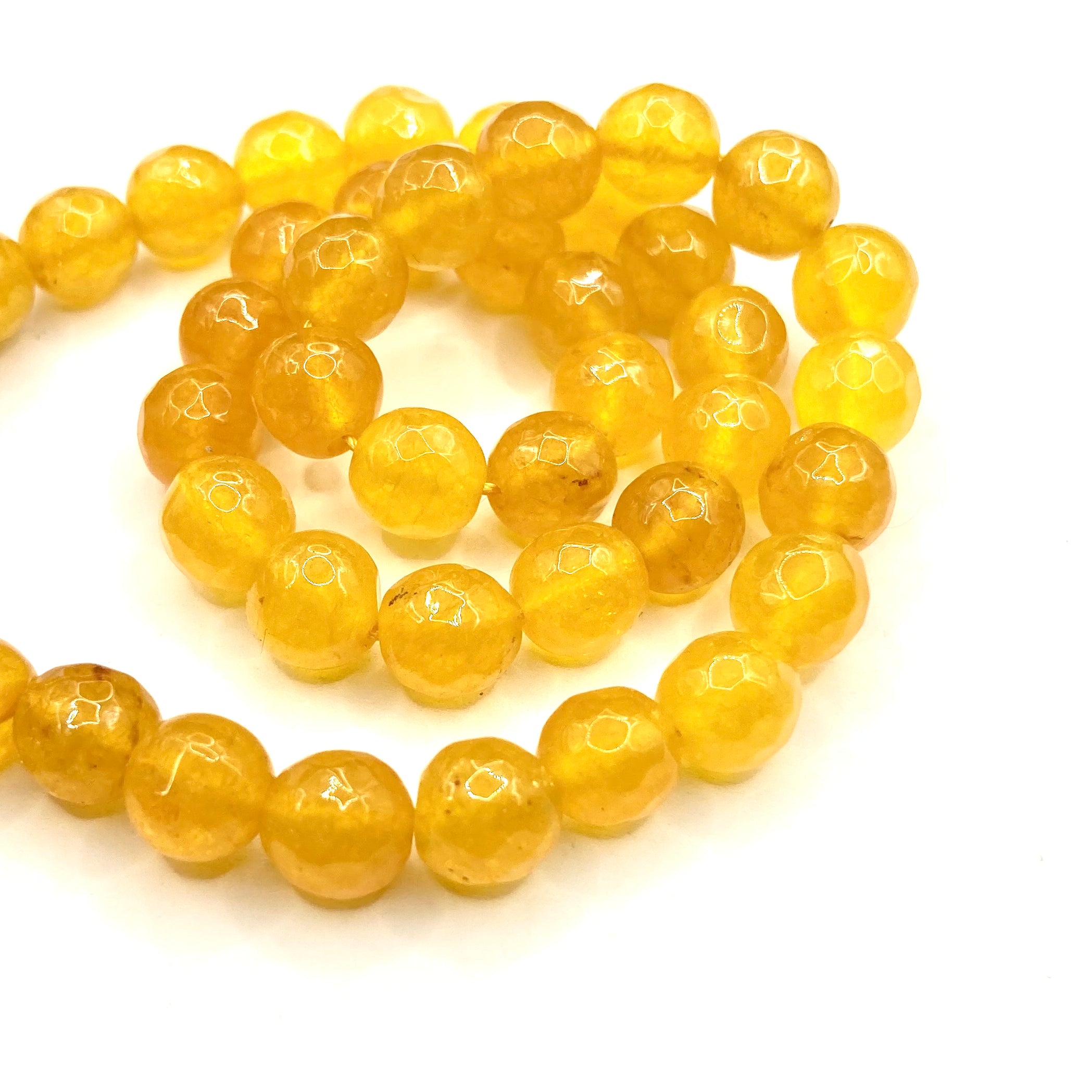 Agata Facetada | 8mm | Amarillo intenso