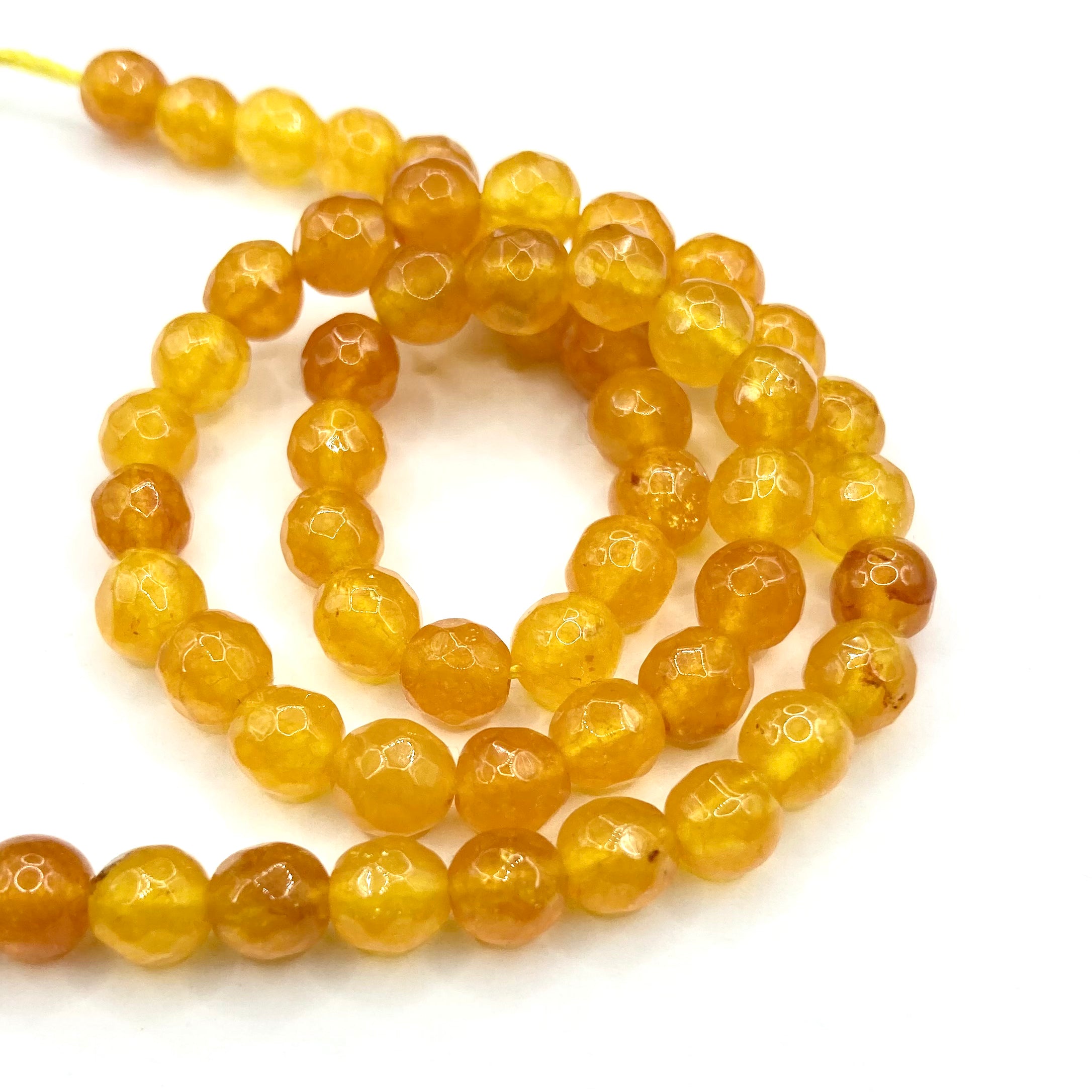 Agata Facetada | 6mm | Amarilla Intenso