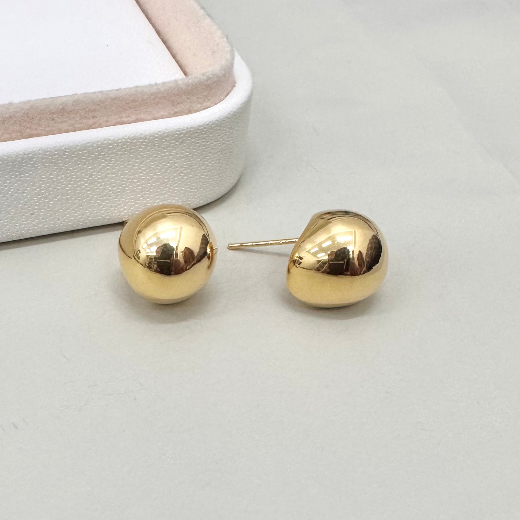 AROS BAÑO DE ORO | ESFERA HUECA PEQUEÑA| 12MM X 10MM