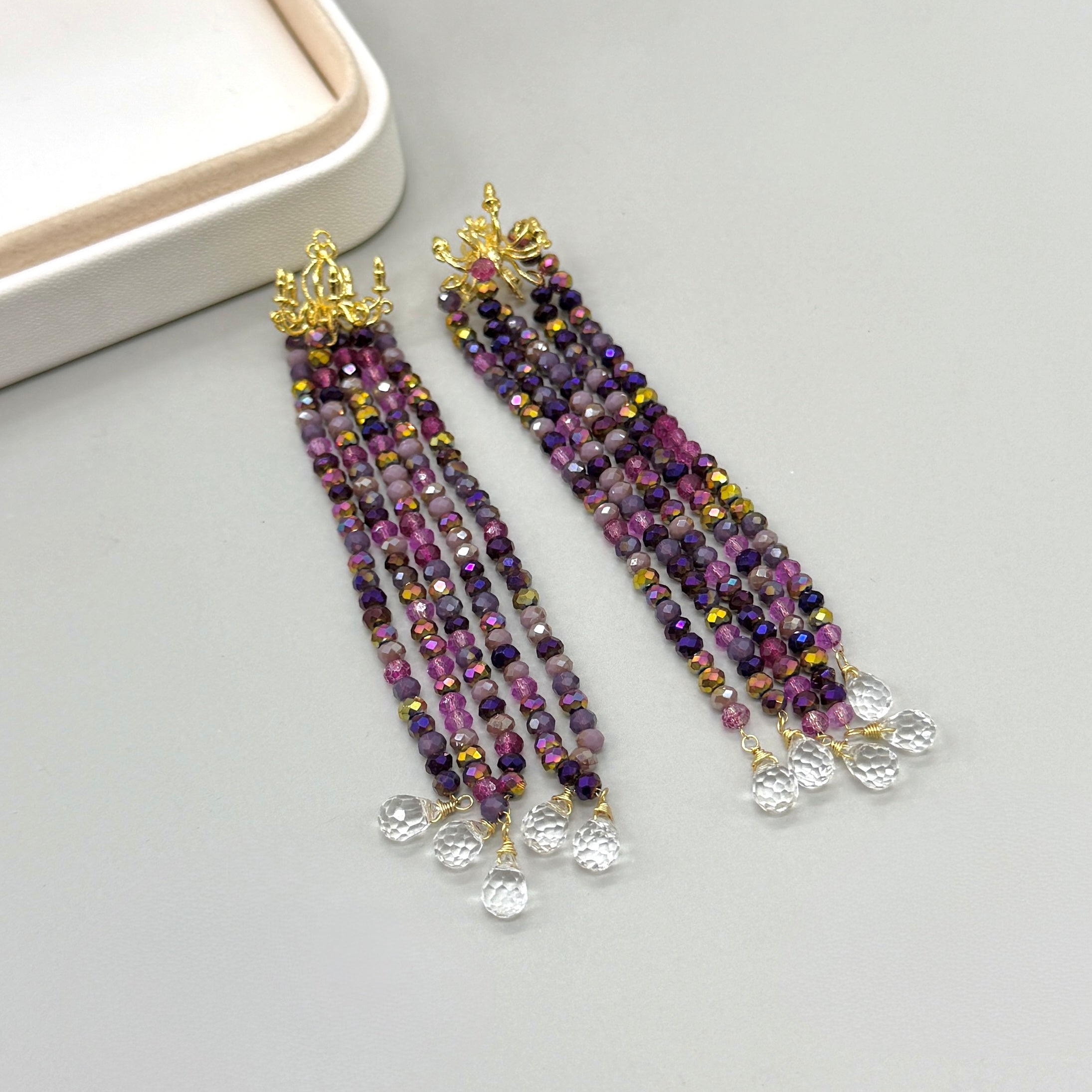 COLGANTE | CRISTALES MIX MORADO | 1 UND
