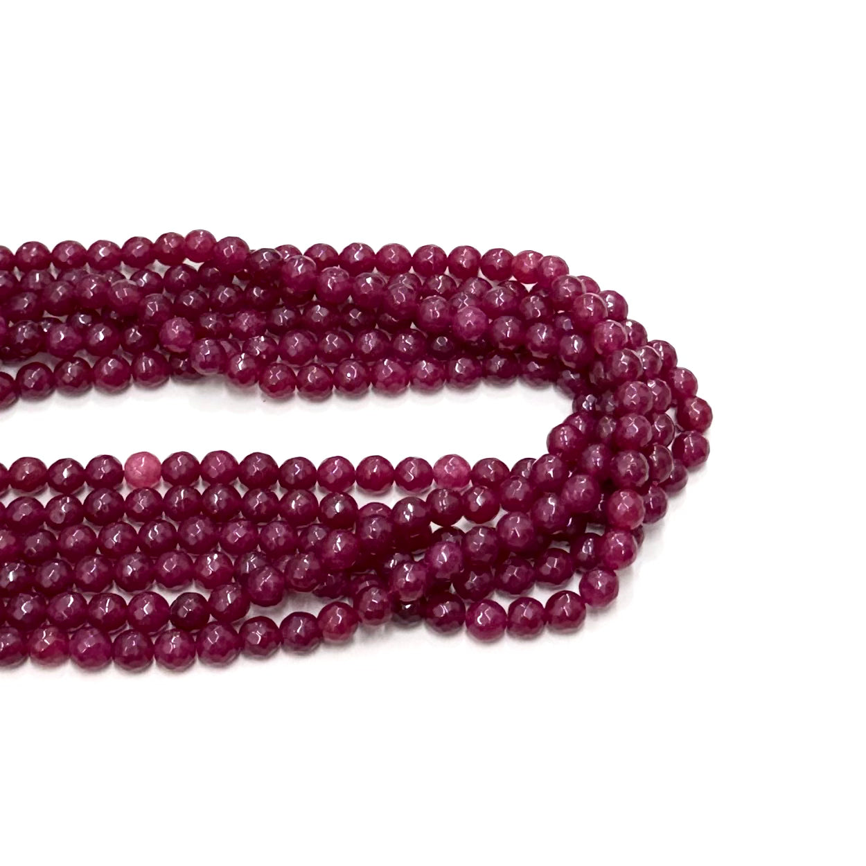 Agata Facetada | 8mm | Burdeo claro traslucido