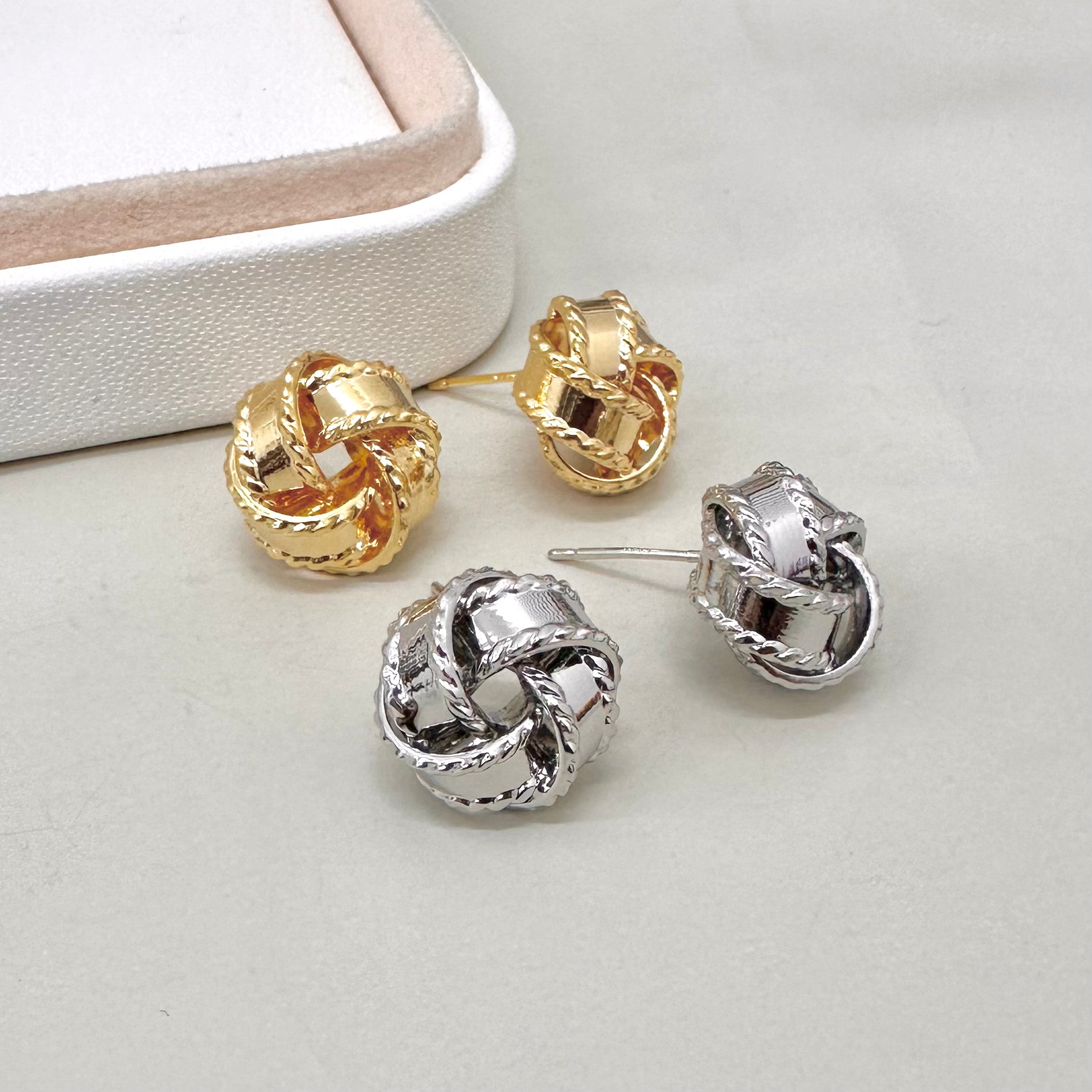 AROS BAÑO DE ORO | PEQUEÑO NUDO | 20MM