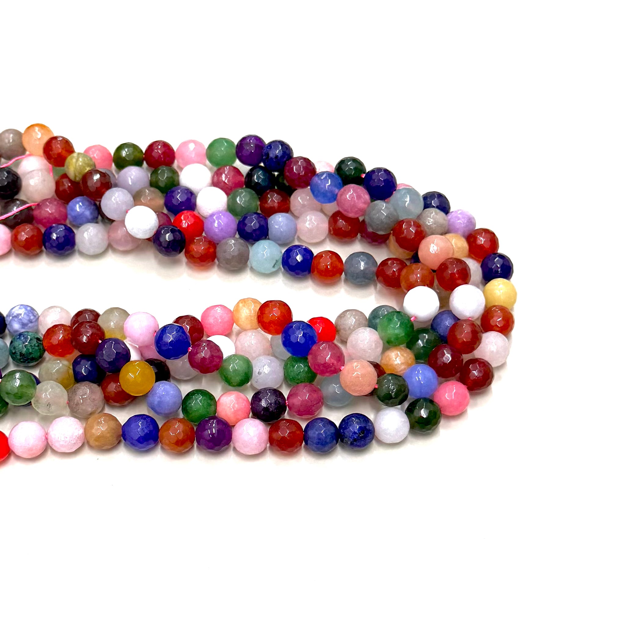 Agata Facetada | 10mm | Mix Tonos Oscuros