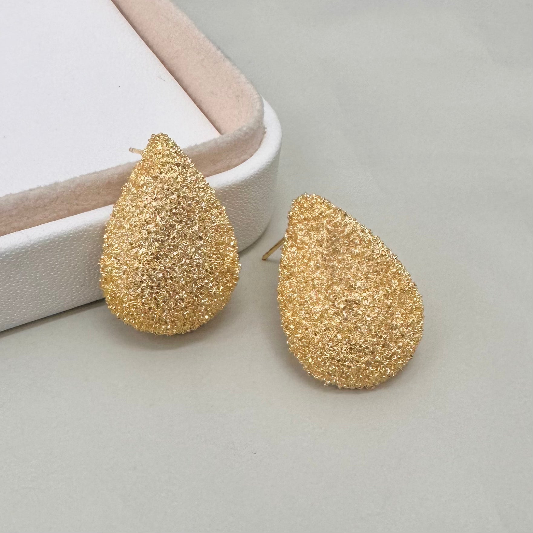 AROS BAÑO DE ORO | GOTAS AZUCARADAS | 30MM X 20MM