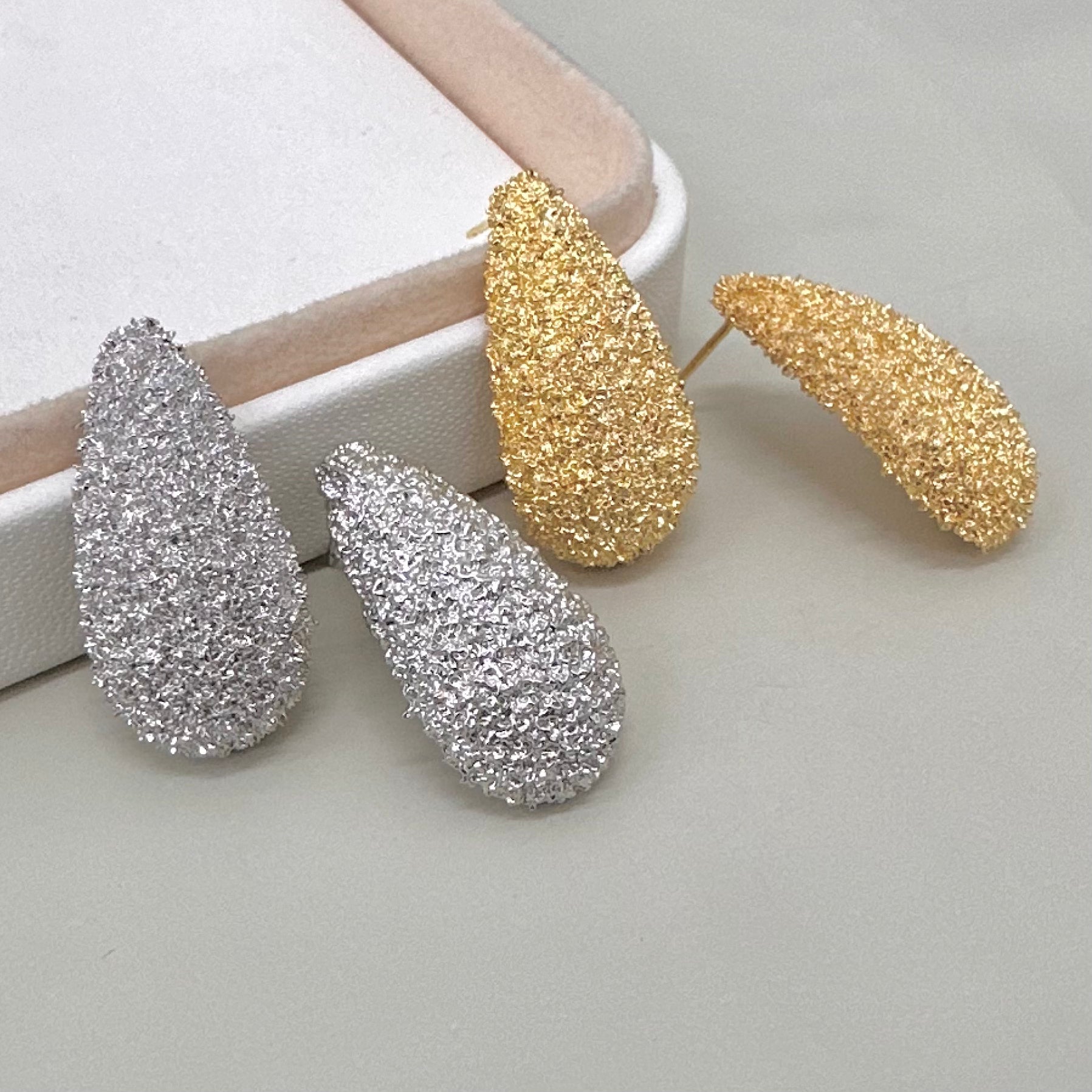 AROS BAÑO DE ORO | GOTAS DE AZUCAR | 30 MM X 15 MM