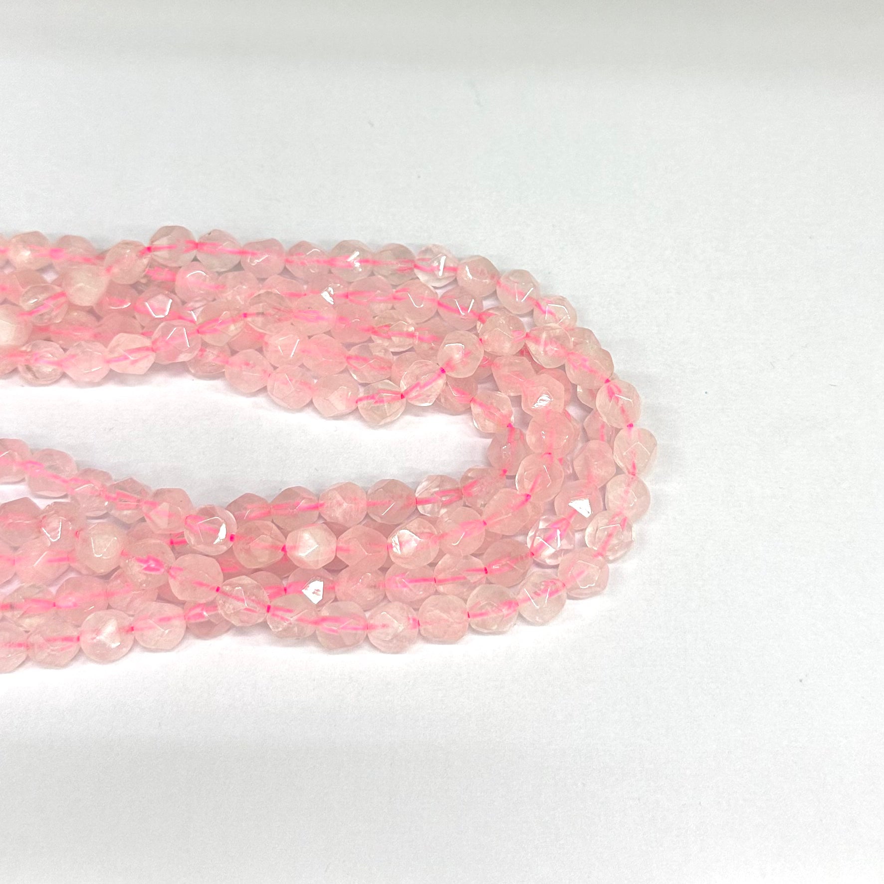 PIEDRA HEXAGONAL | 8MM | CUARZO ROSADO