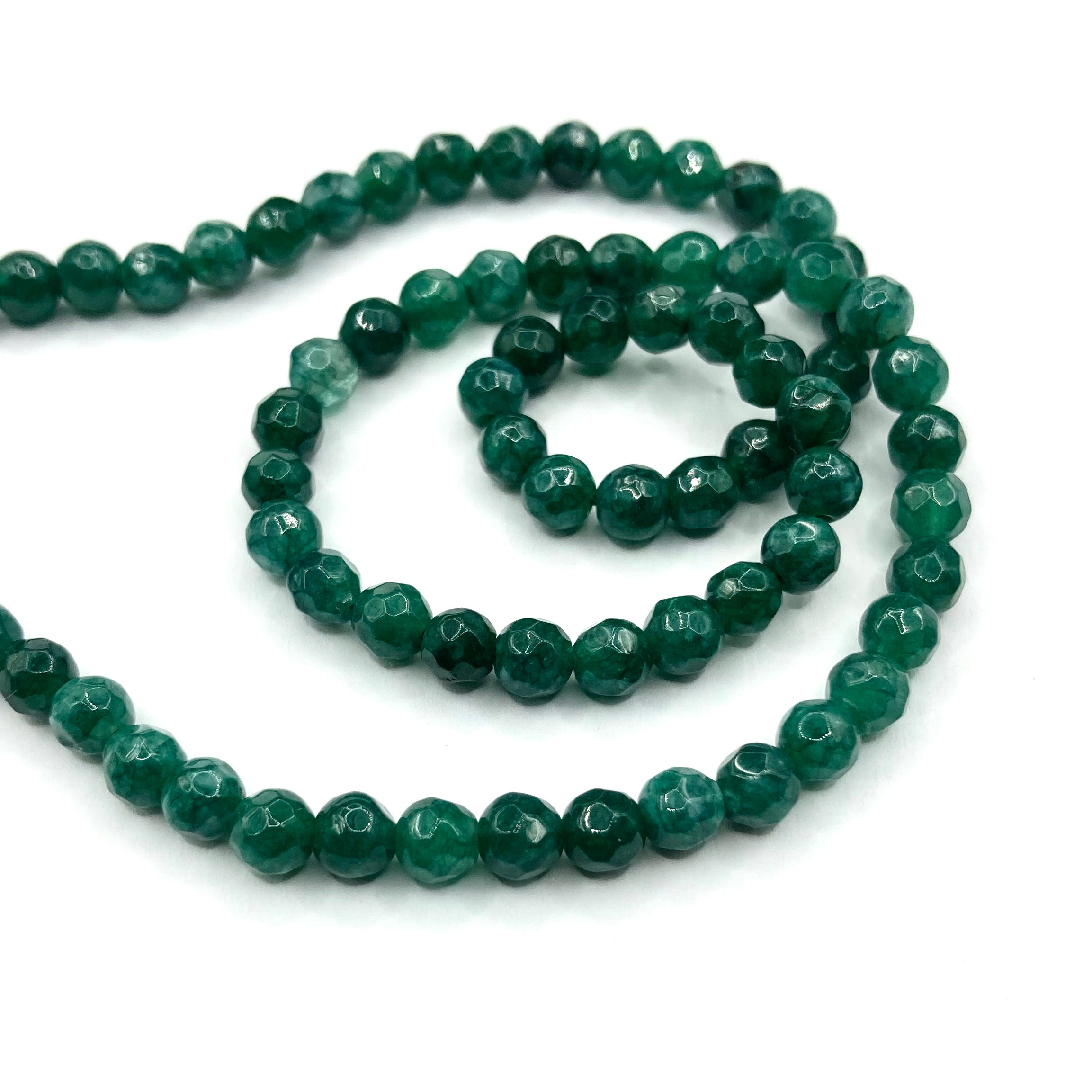 AGATA FACETADA | 4MM | VERDE PETROLEO CLARO