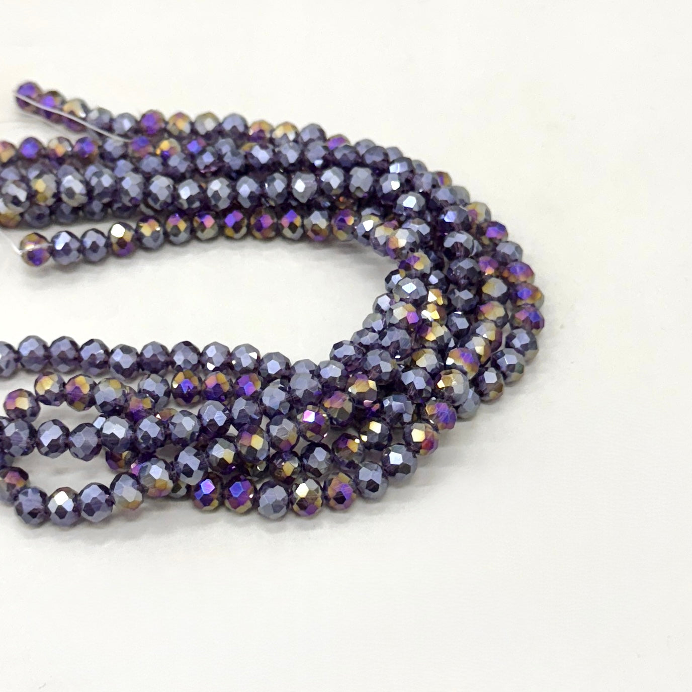 Cristal chato | 6 mm | Traslucido Morado Tornasol