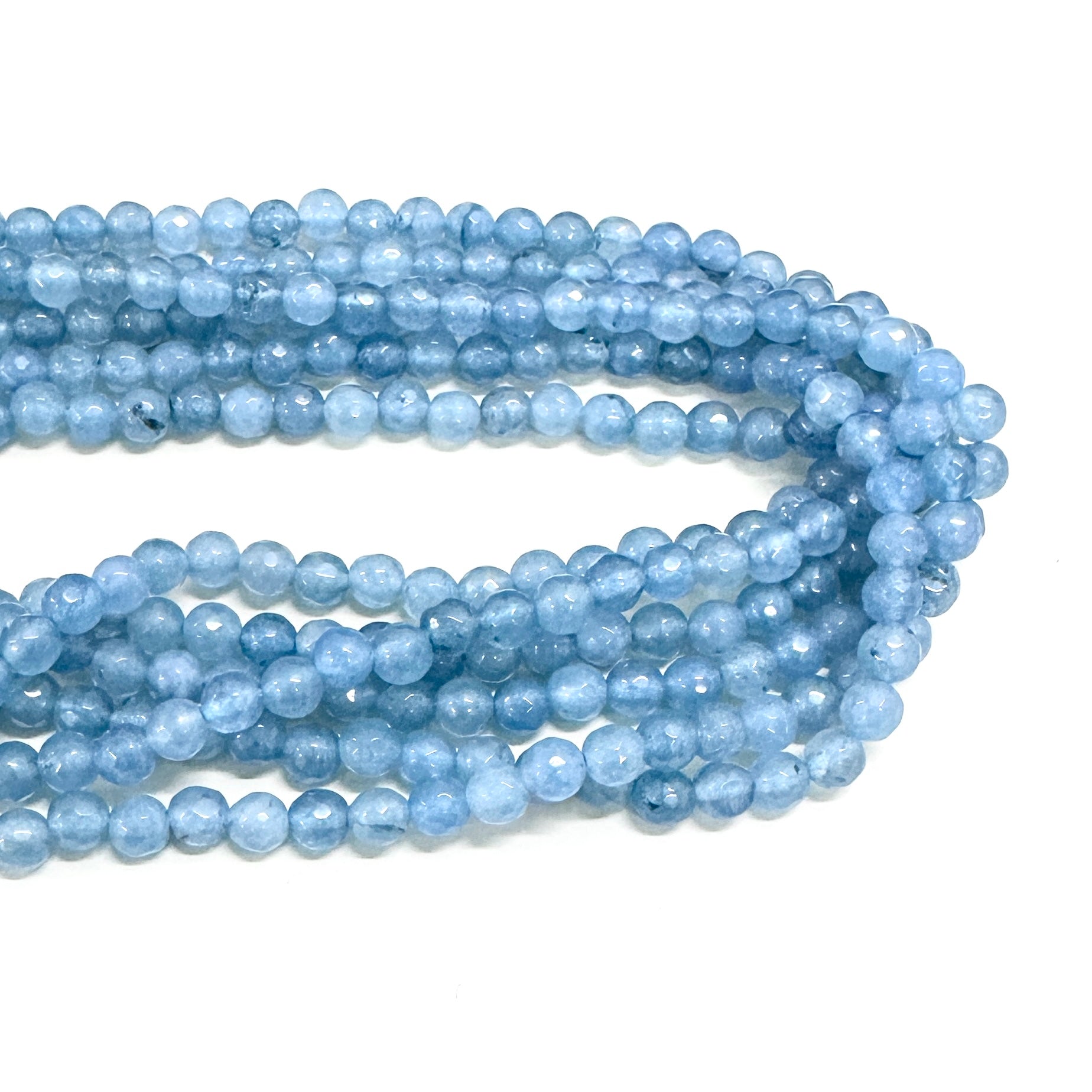 AGATA FACETADA | 6MM | AZUL PETROLEO TRASLUCIDO