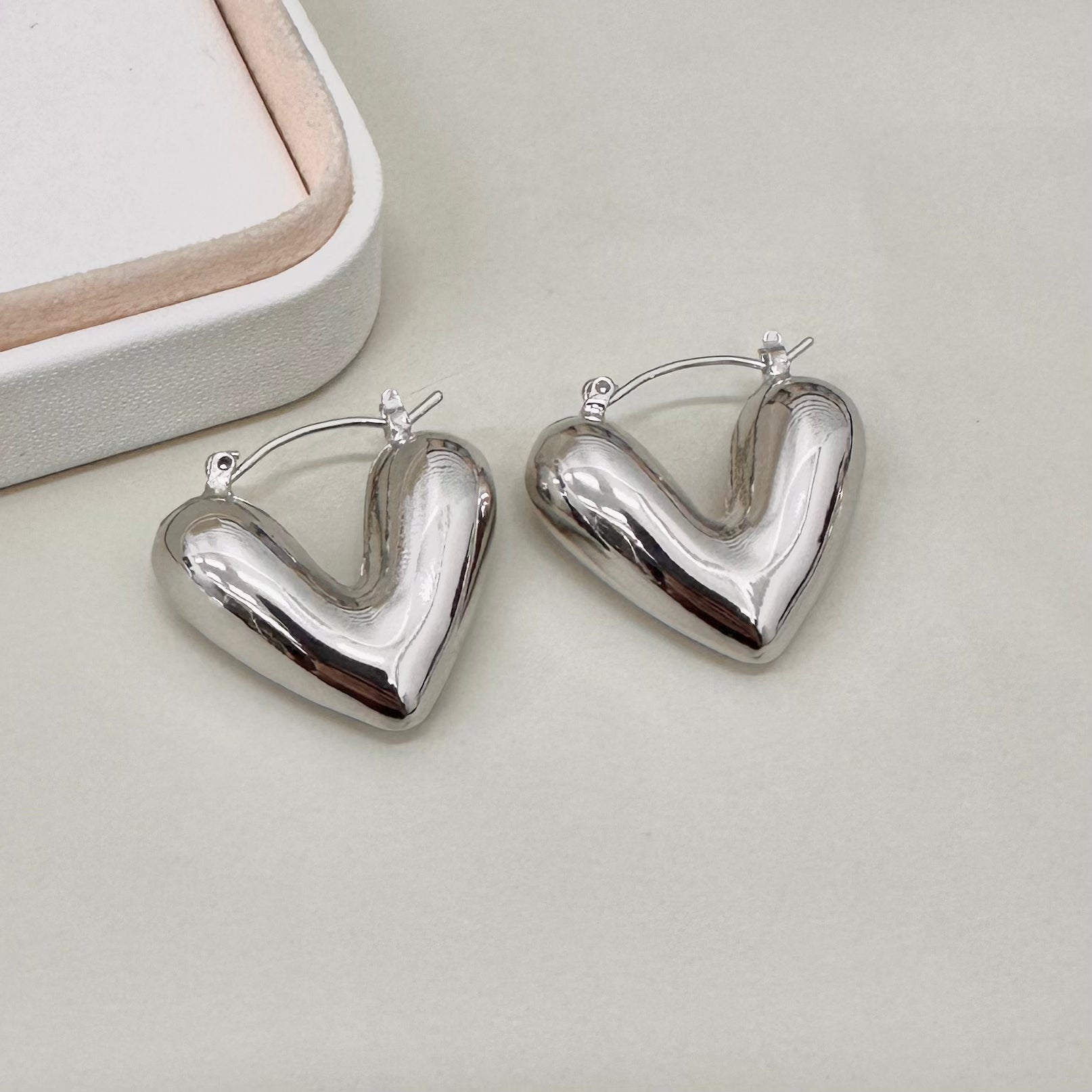 AROS BAÑO DE ORO | CORAZON | 30MM X 30MM