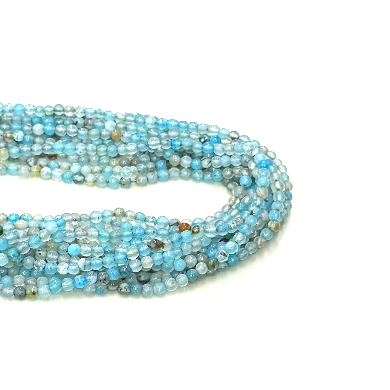 AGATA FACETADA | 4MM | CELESTE MATIZADO