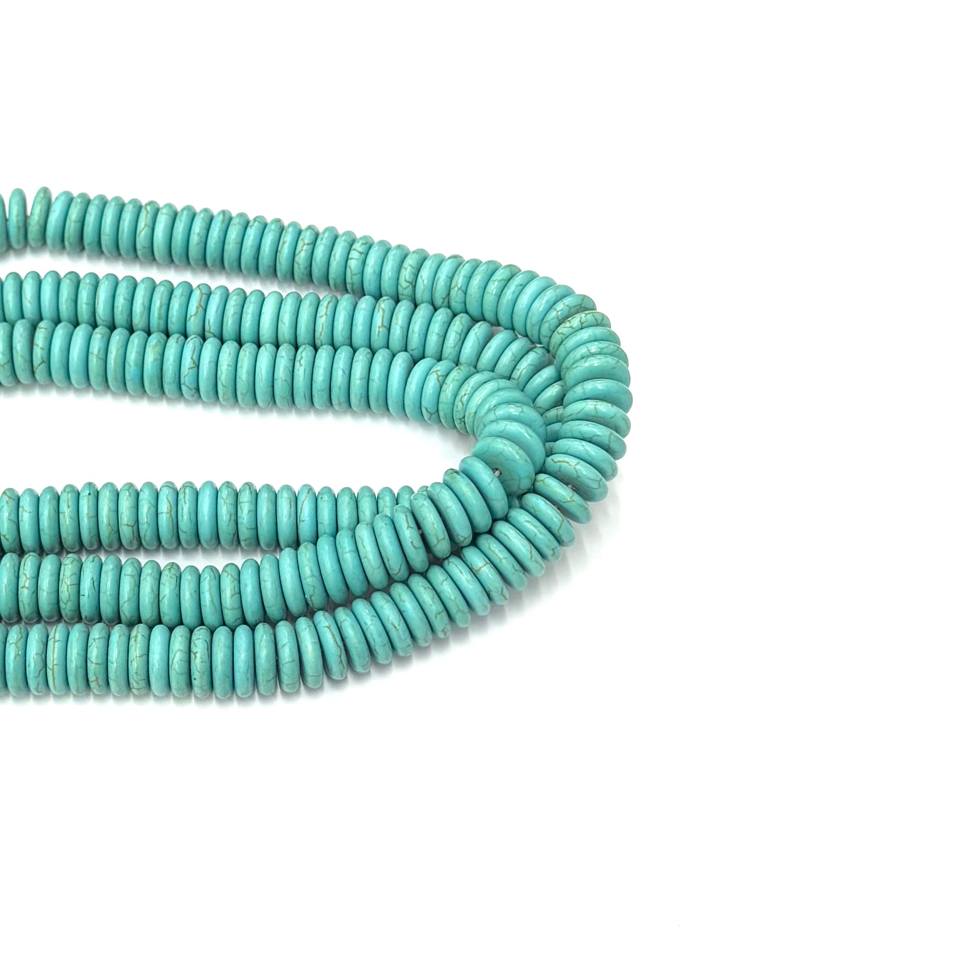 TURQUESA | RECONSTITUIDA RONDELL 12X3.5MM