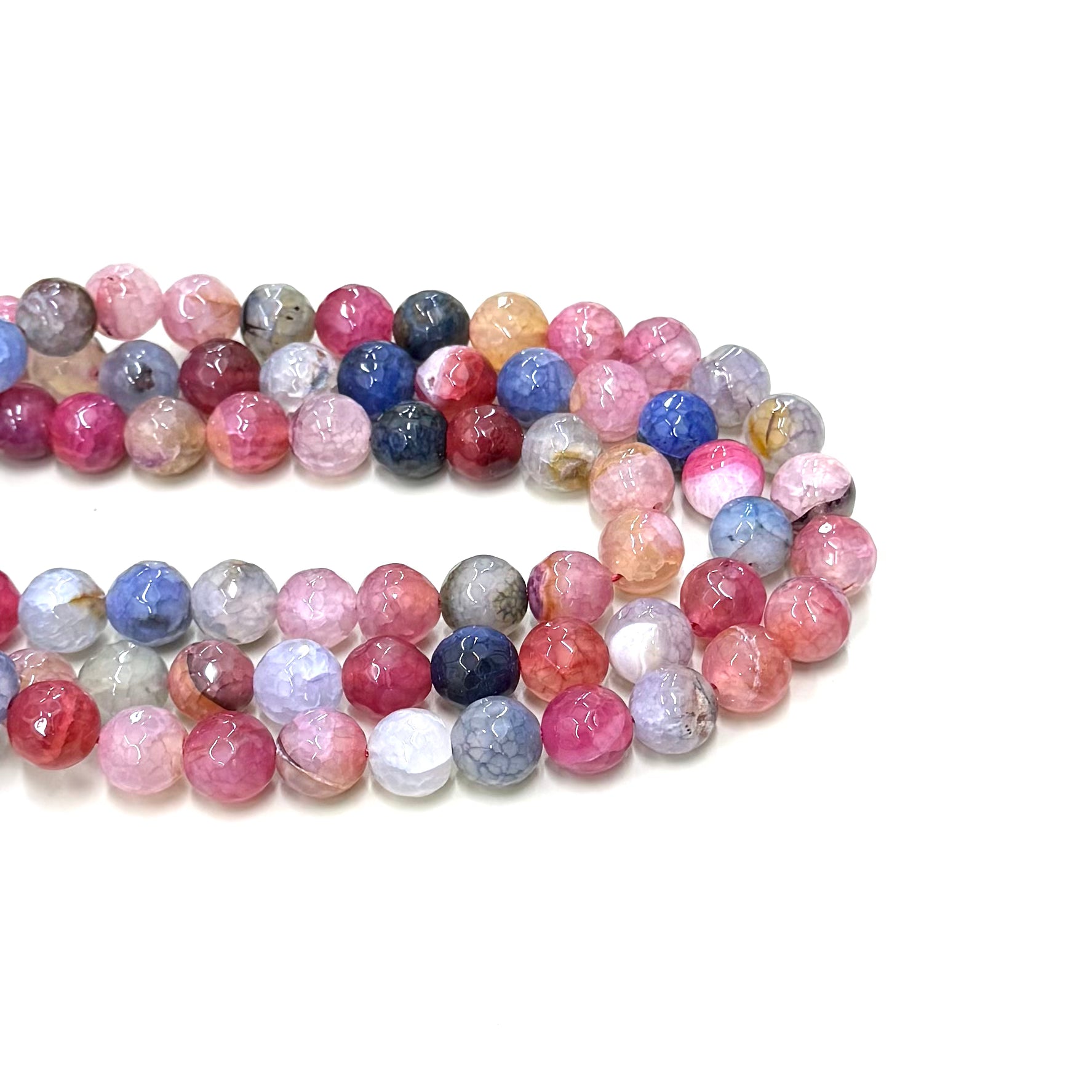 AGATA FACETADA |MIX FUCSIA CELESTE MATIZADO