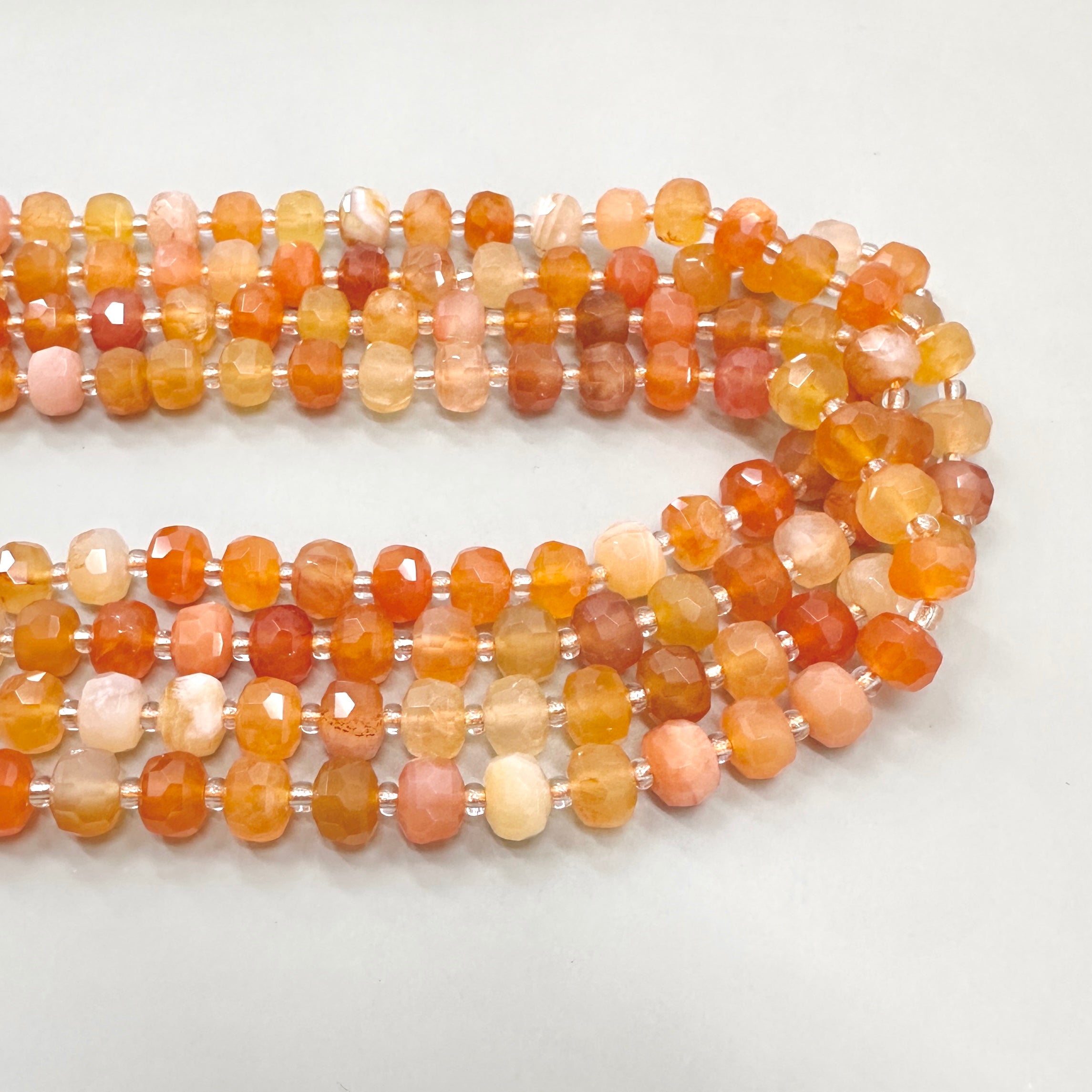 PIEDRA RONDELL FACETADA | AGATA NARANJA BOSTAWANA