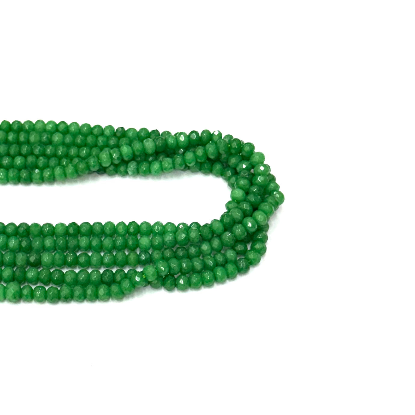 AGATA FACETADA RONDELL | 6MM | VERDE PASTO