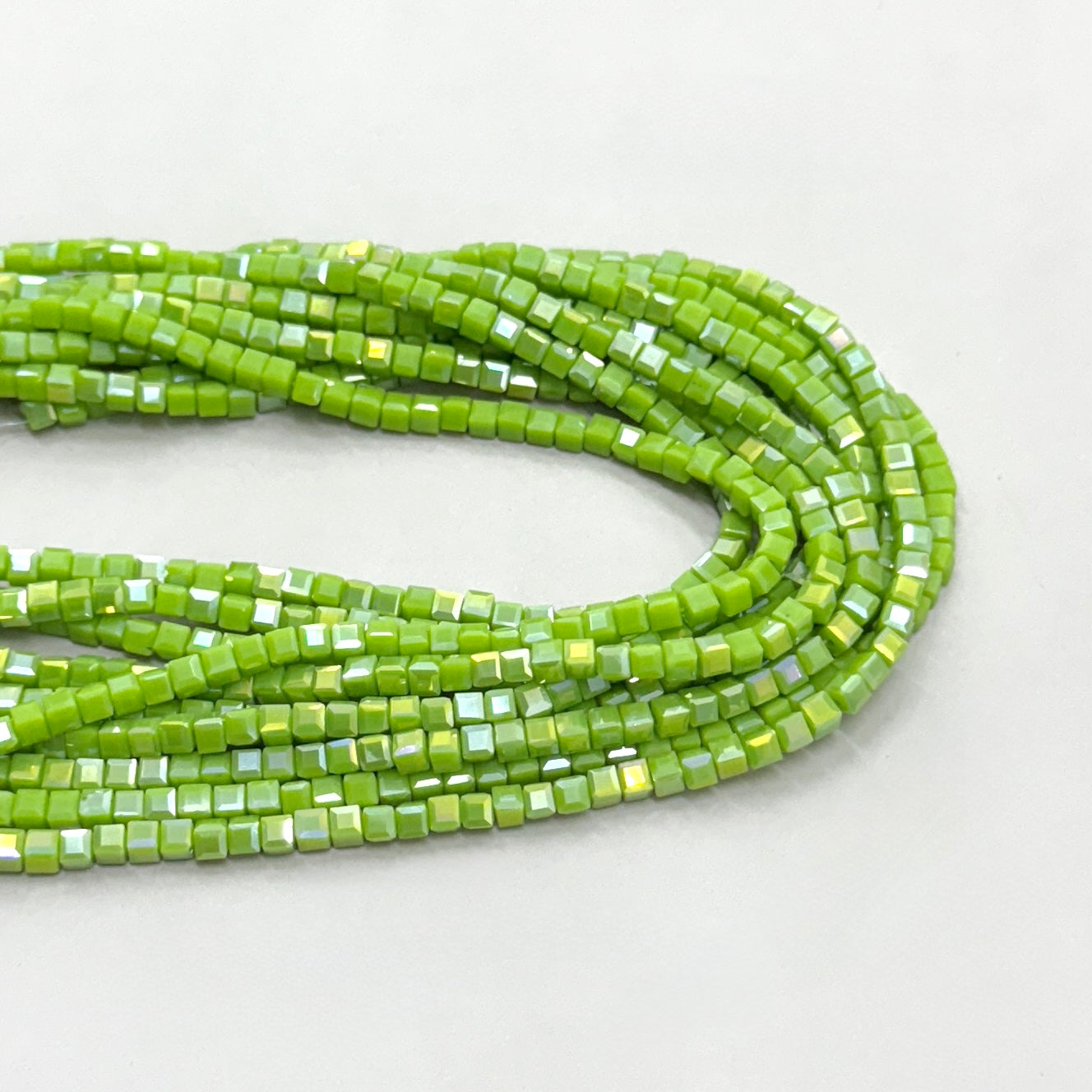 CRISTAL CUADRADO | 3MM | VERDE MANZANA TORNASOL