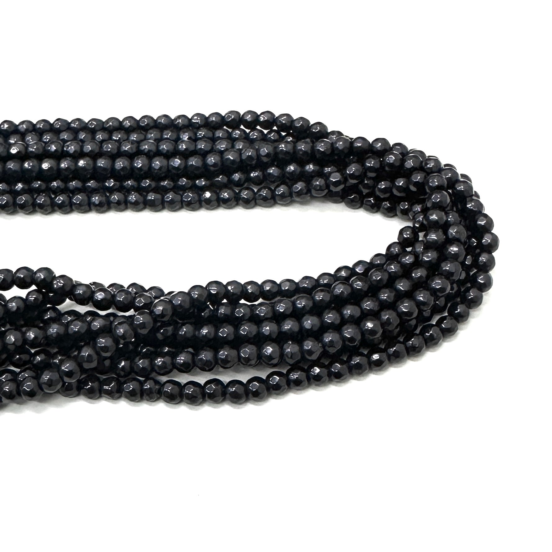 AGATA FACETADA | 4MM | NEGRO