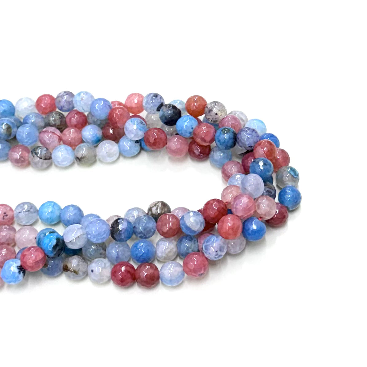 AGATA FACETADA |MIX FUCSIA CELESTE MATIZADO