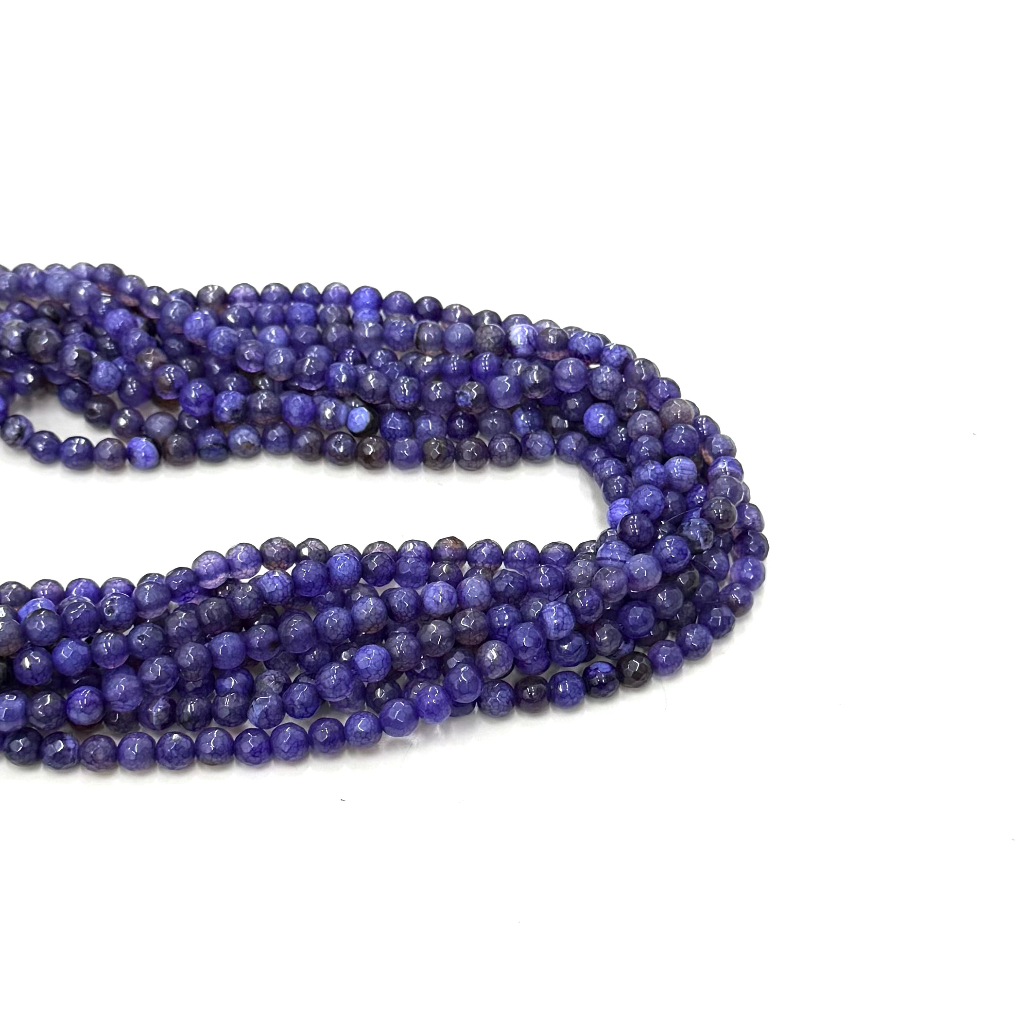 AGATA FACETADA | 6MM | MORADO OSCURO MATIZADO CAFE