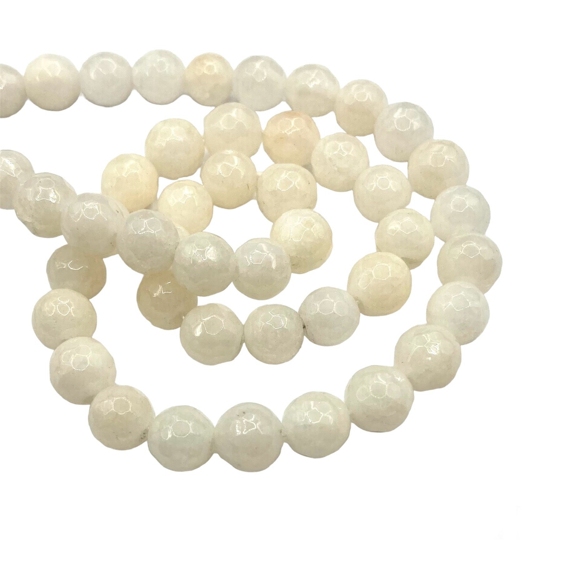 Agata Facetada | 6mm | Crema claro