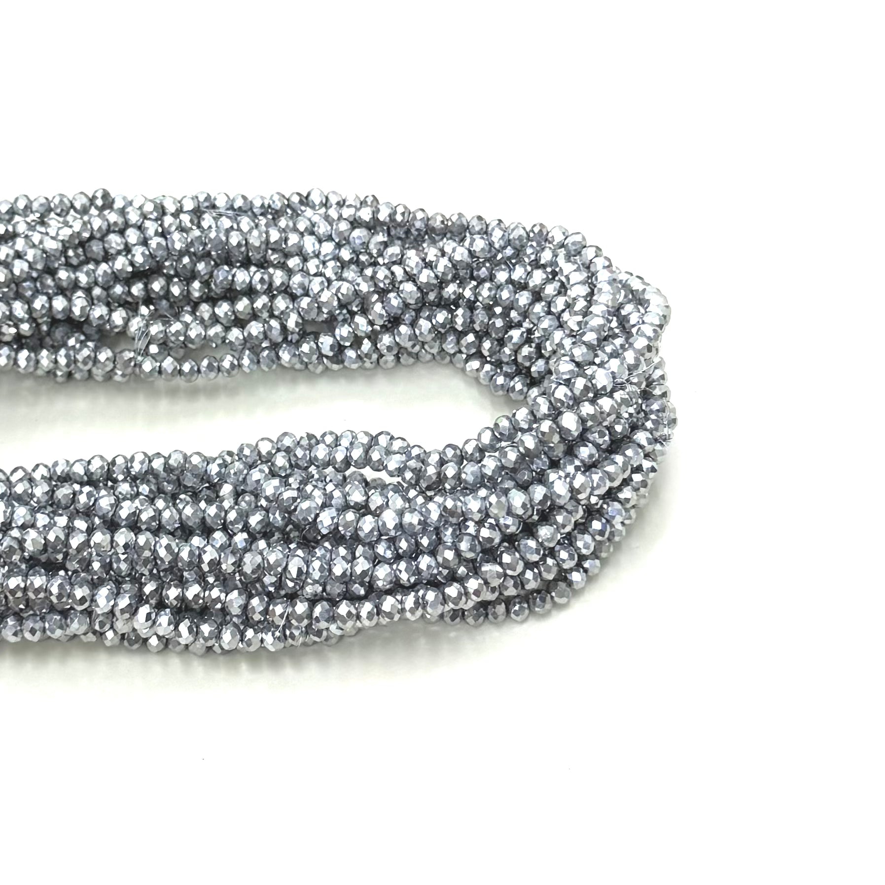 CRISTAL CHATO | 4MM | METAL PLATEADO