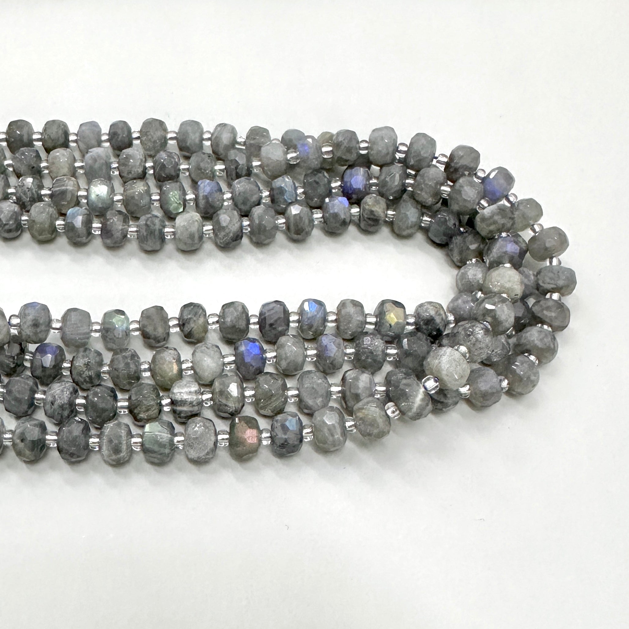 PIEDRA RONDELL FACETADA  | LABRADORITA