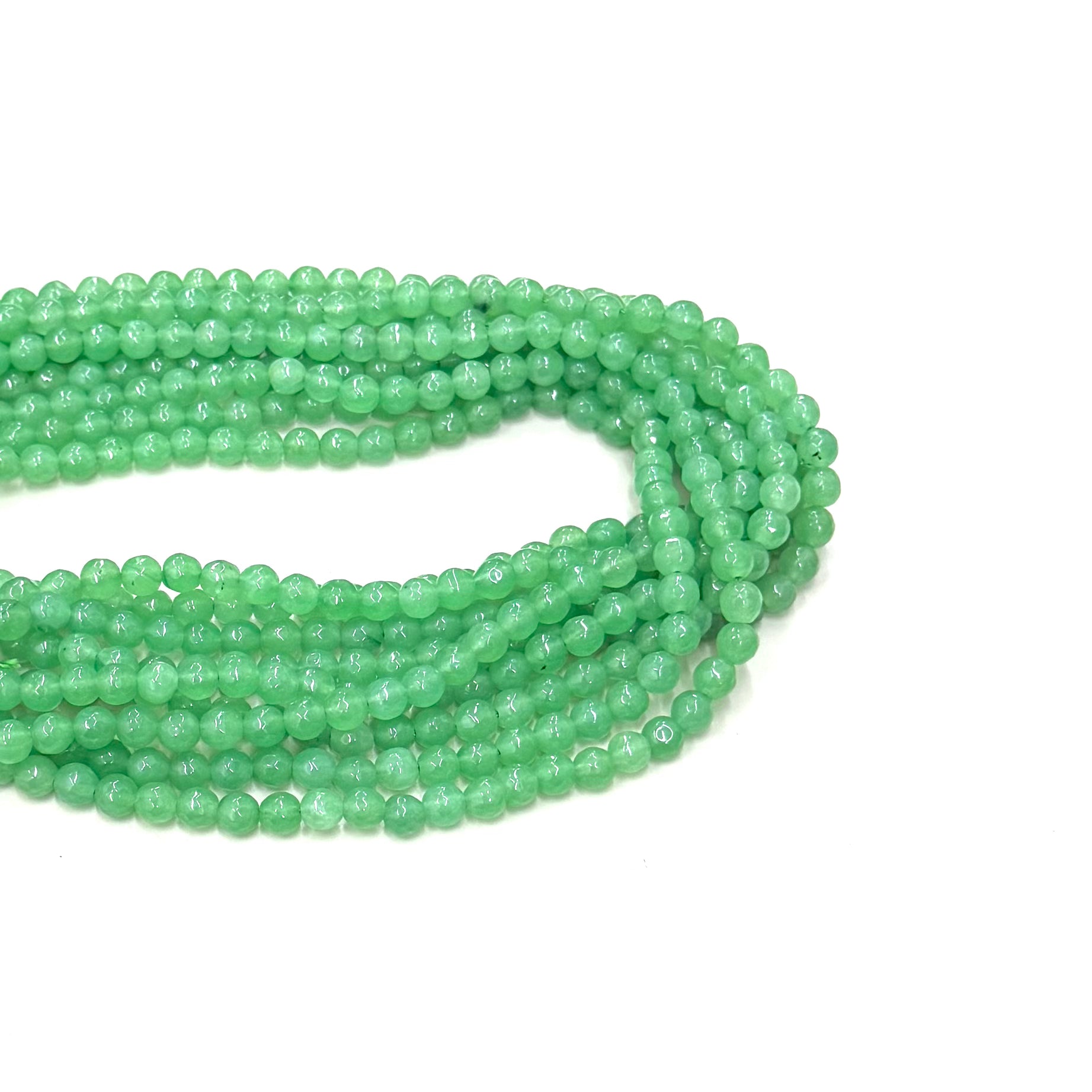 Agata Facetada | 6mm | Verde pastel claro