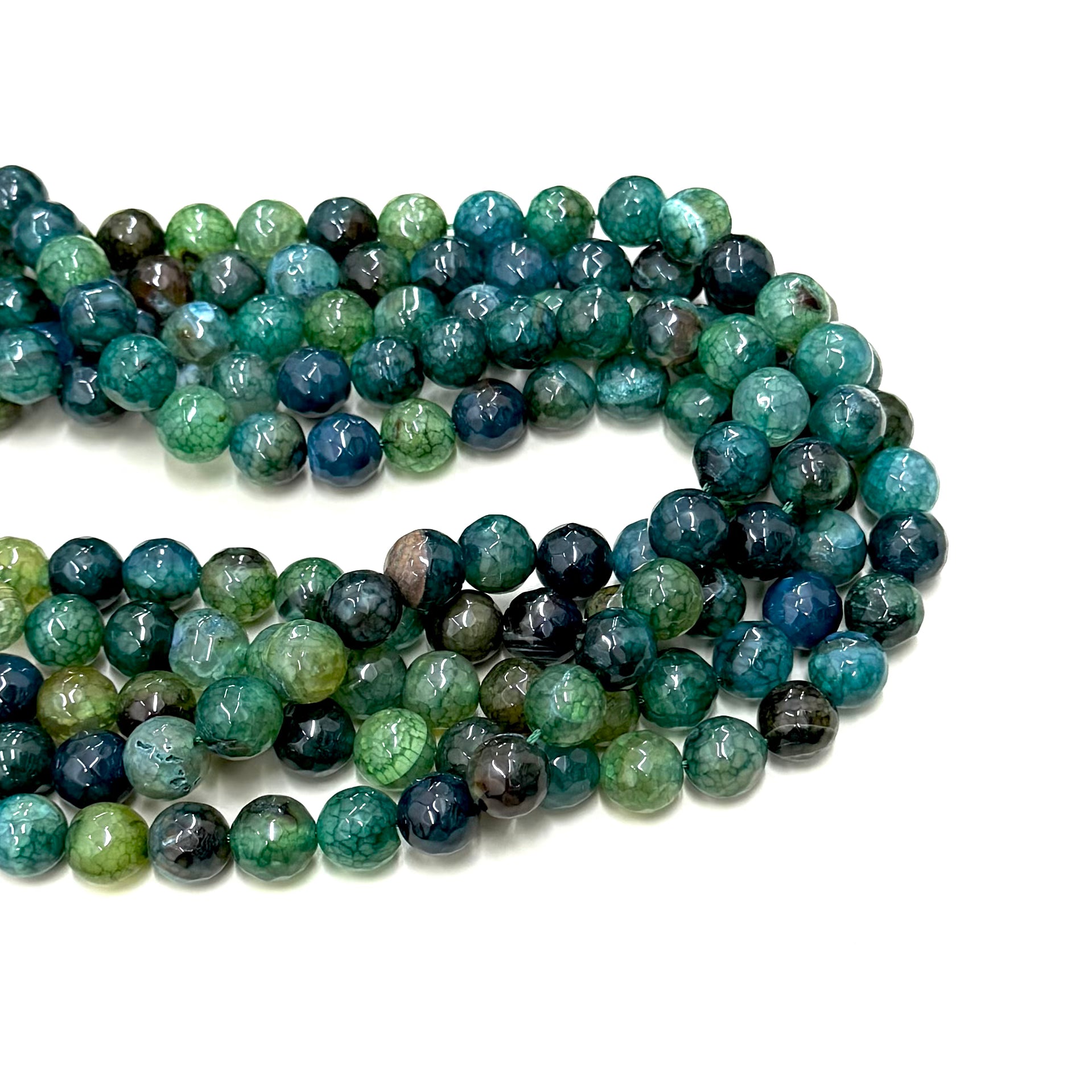 AGATA FACETADA | TURQUESA CAFE MATIZADO