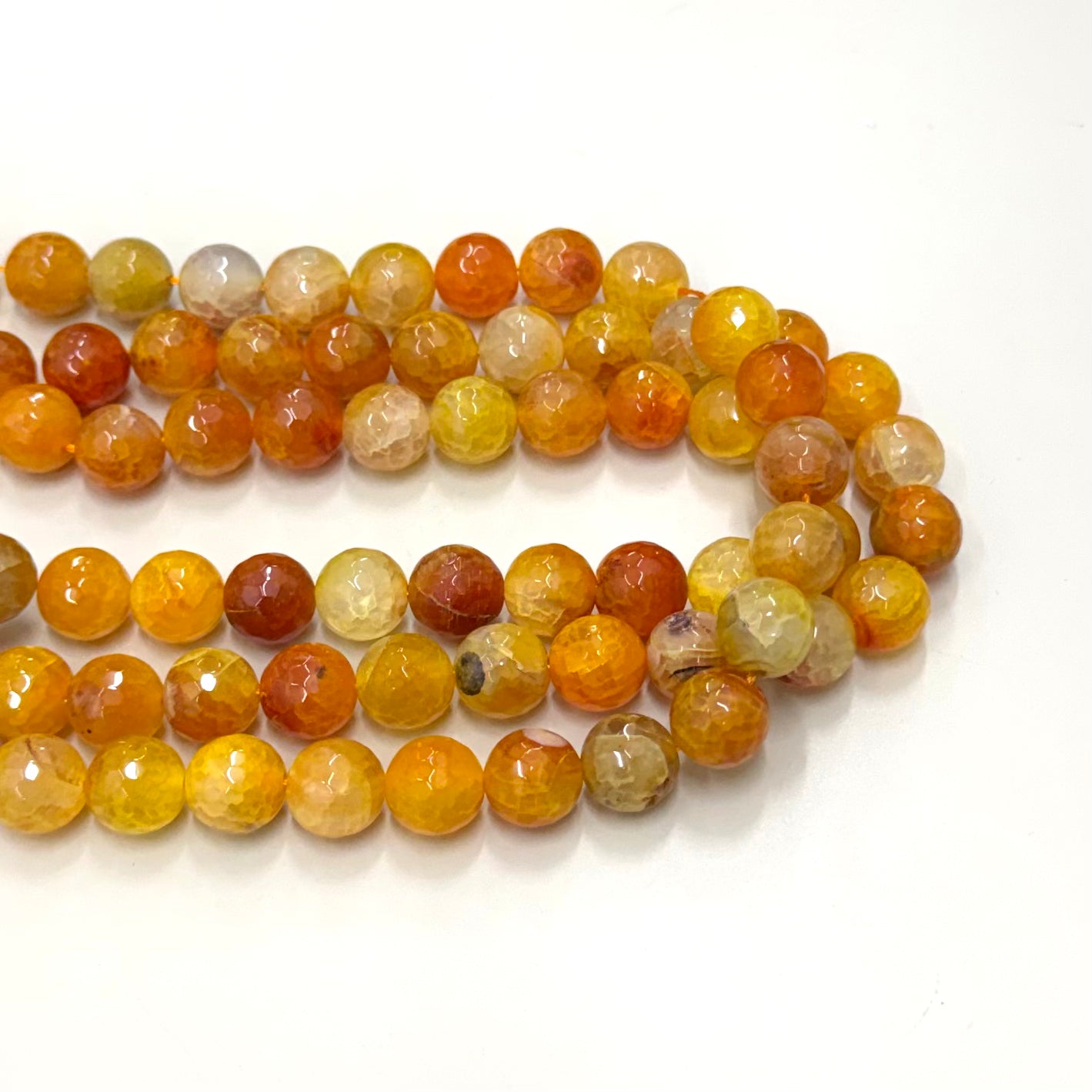 Agata Facetada | Tonos Amarillos y Naranjos