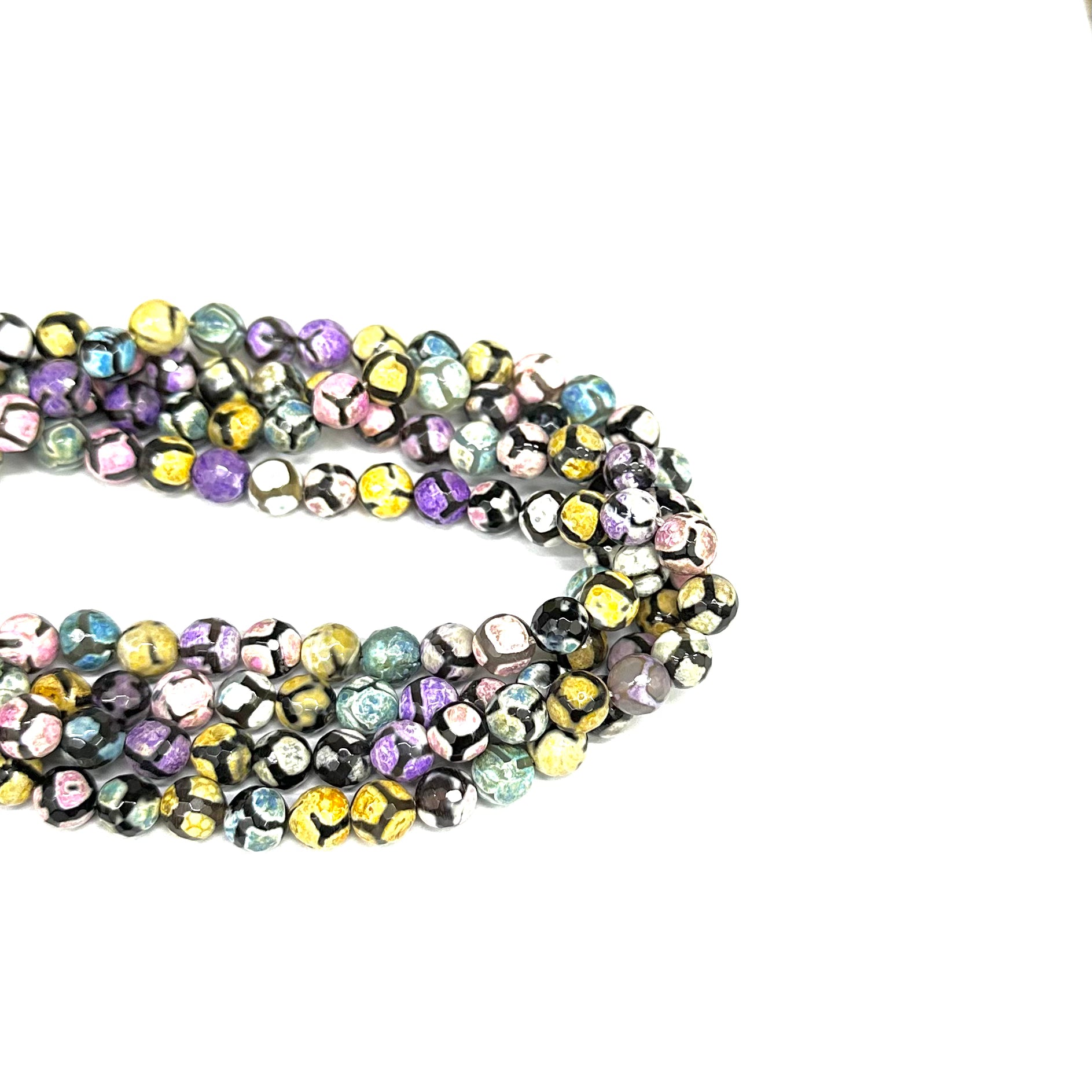 AGATA FACETADA | CRAQUELADA MULTICOLOR