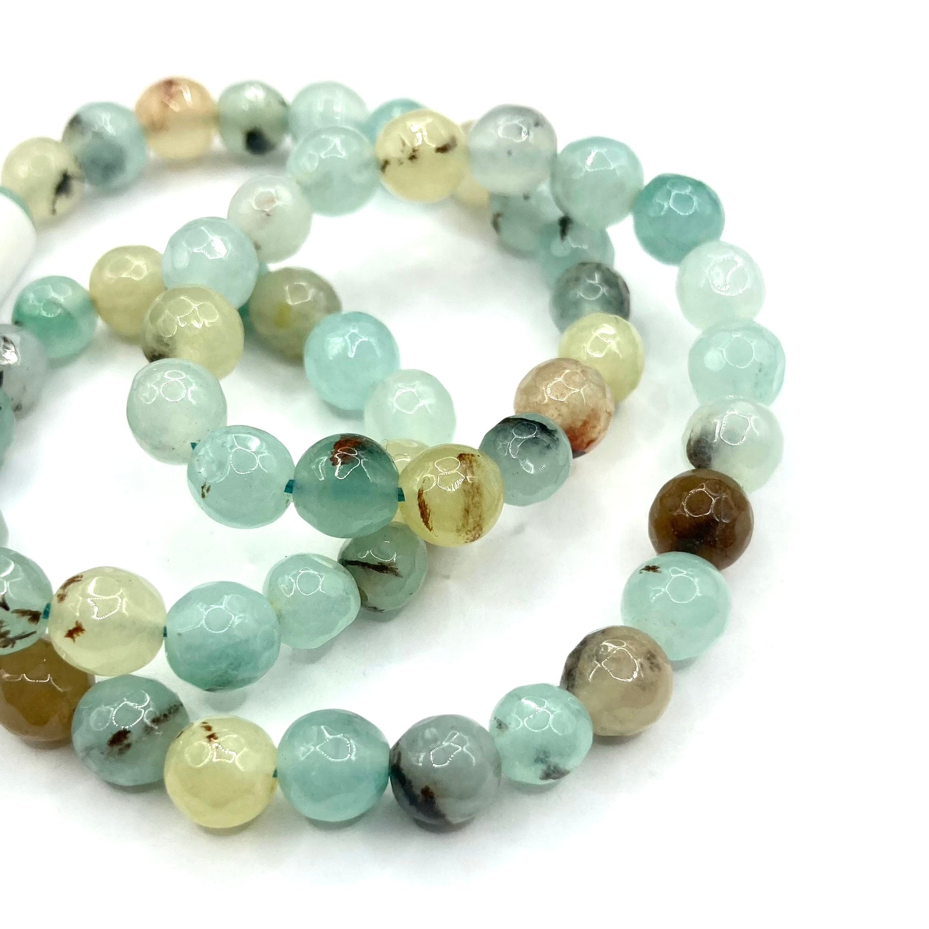 AGATA FACETADA | 6MM | COLOR AMAZONITA DEL BOSQUE