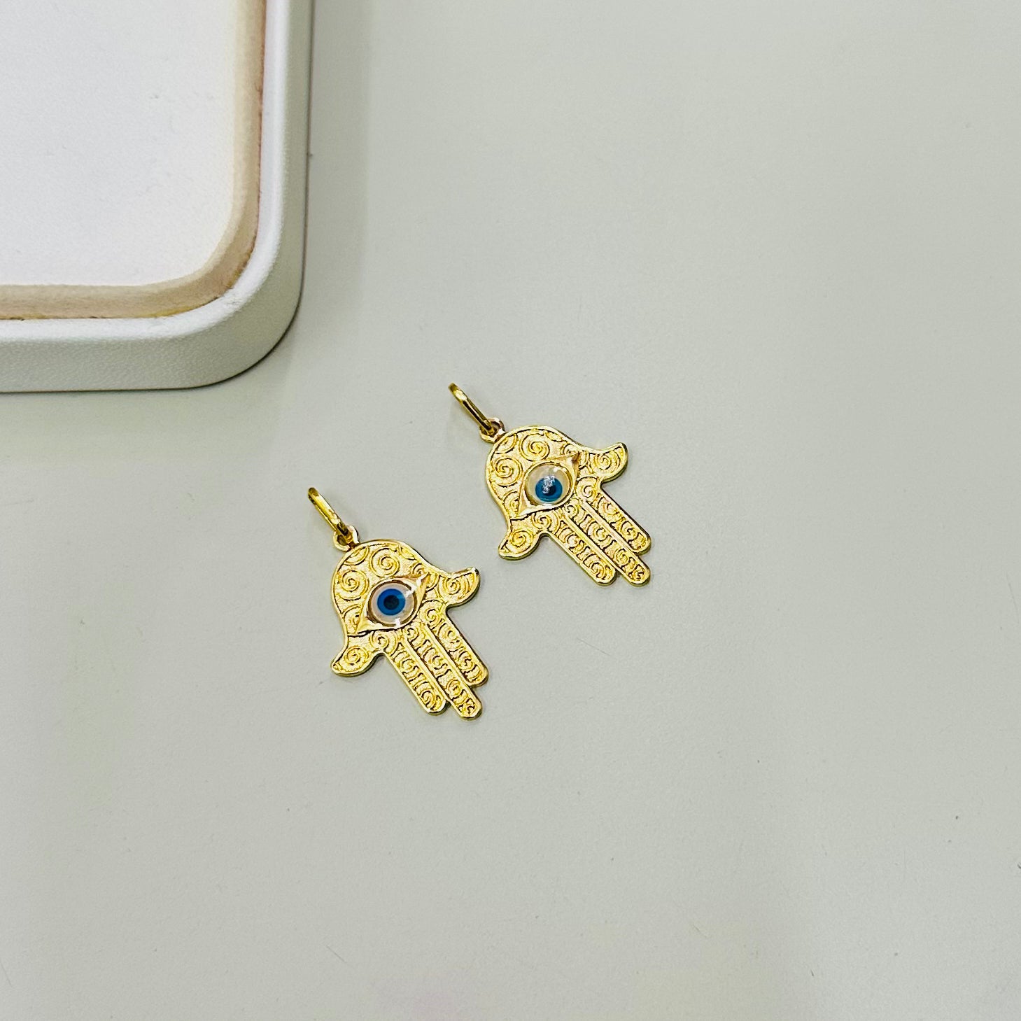 MANO DE FATIMA CON OJO | BAÑO DE ORO 24K | 3,5MM