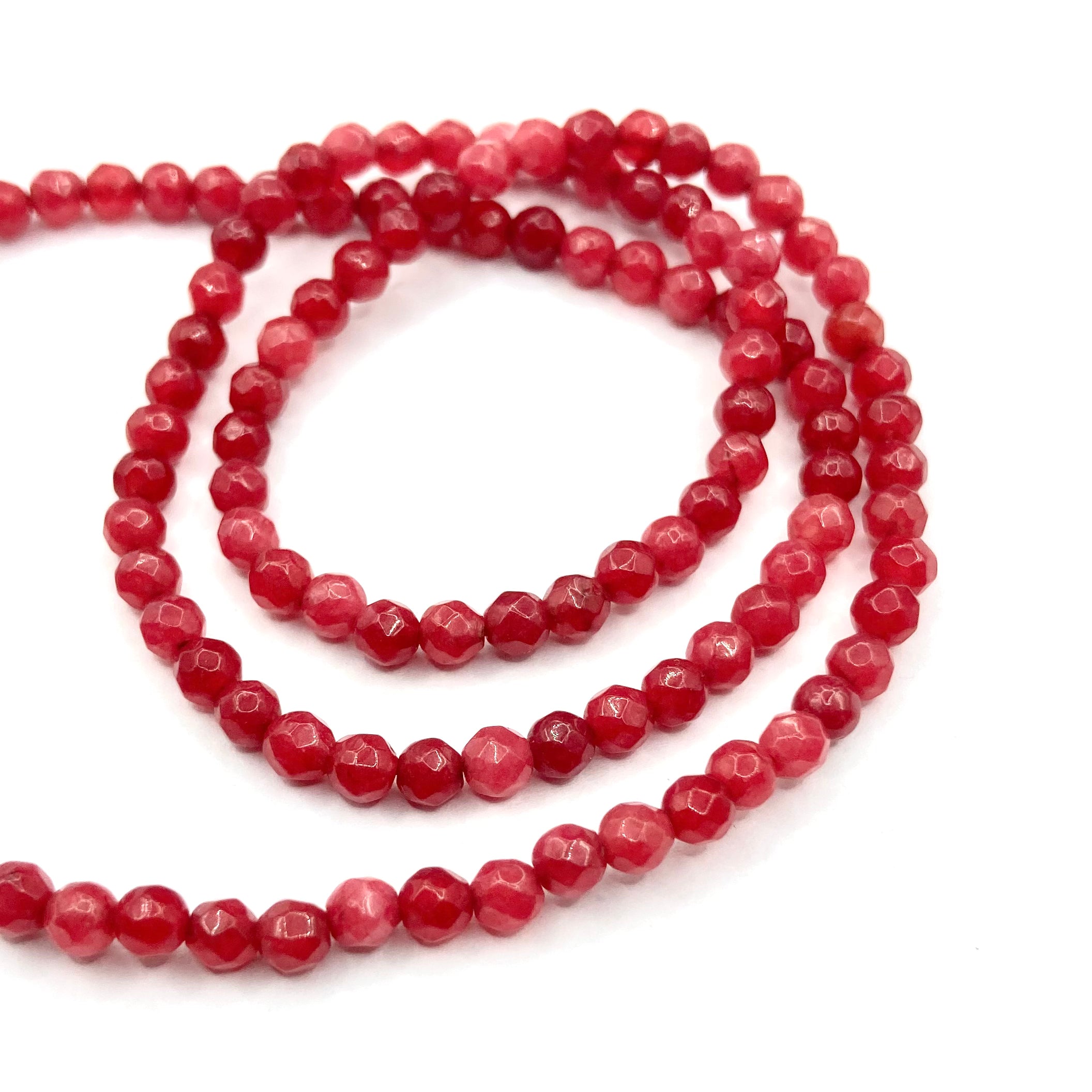 AGATA FACETADA | 3MM | ROJO CLARO
